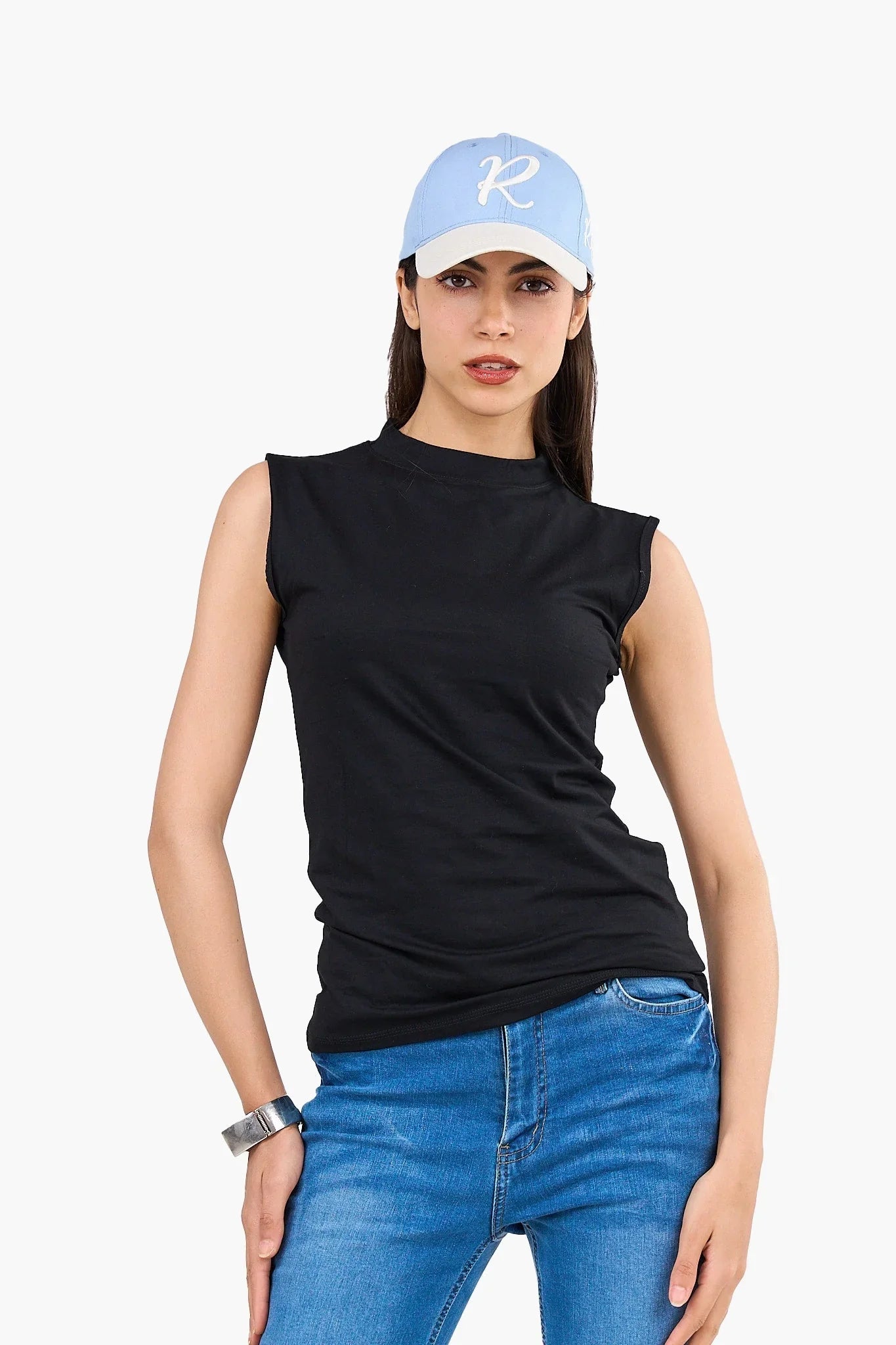 High Neck Sleeveless Top - Clue - Babazzaro