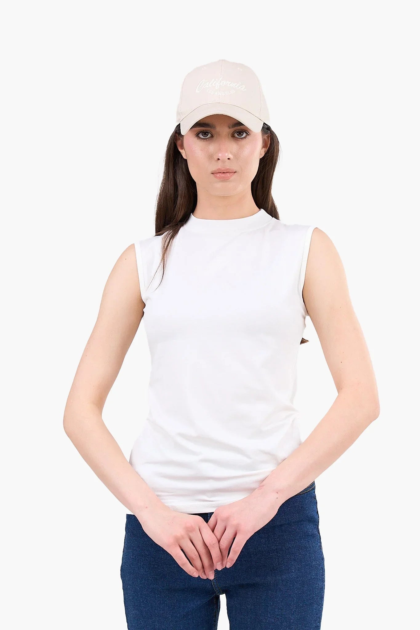 High Neck Sleeveless Top - Clue - Babazzaro