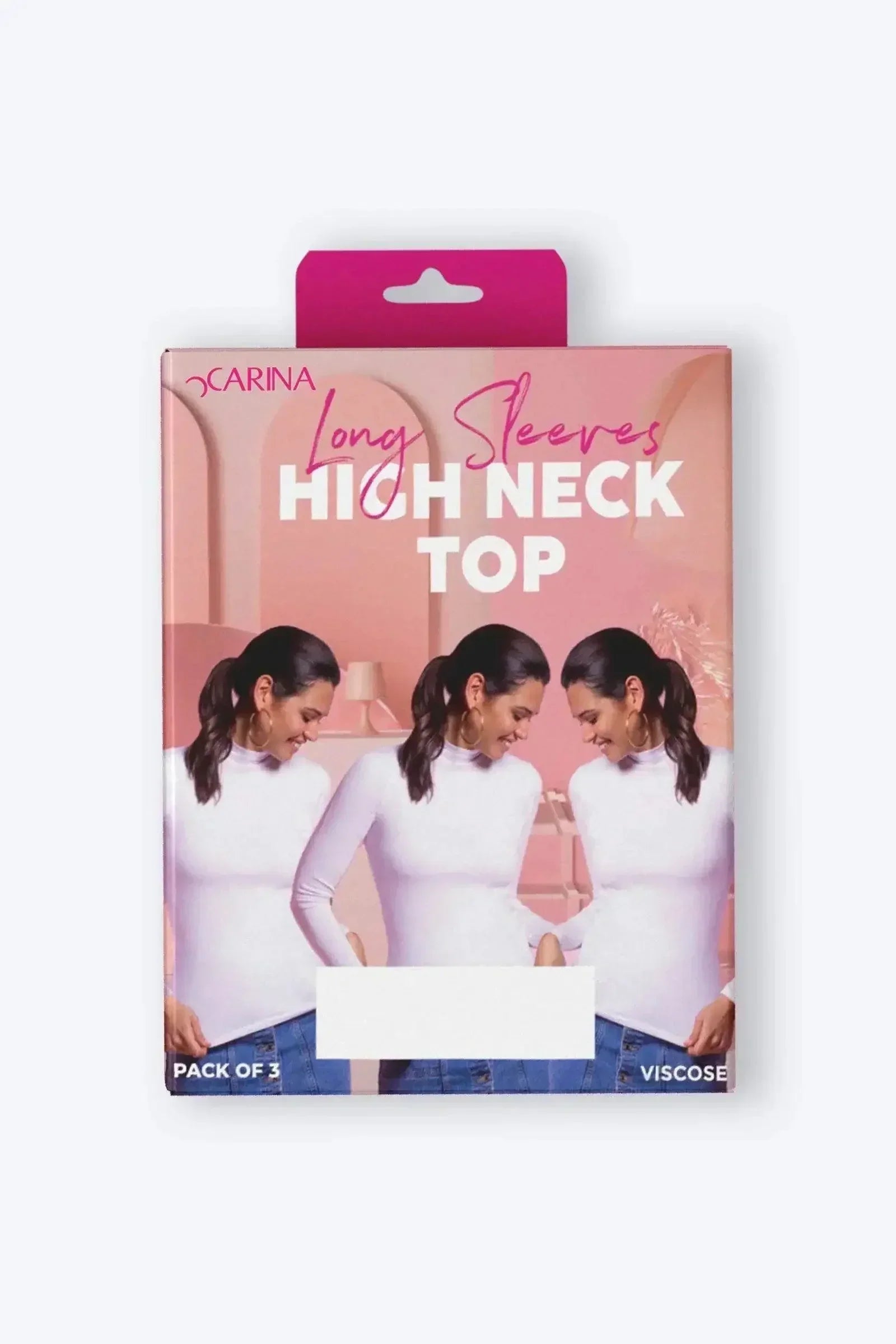 Carina - High Neck Viscose Top Pack of 3 2