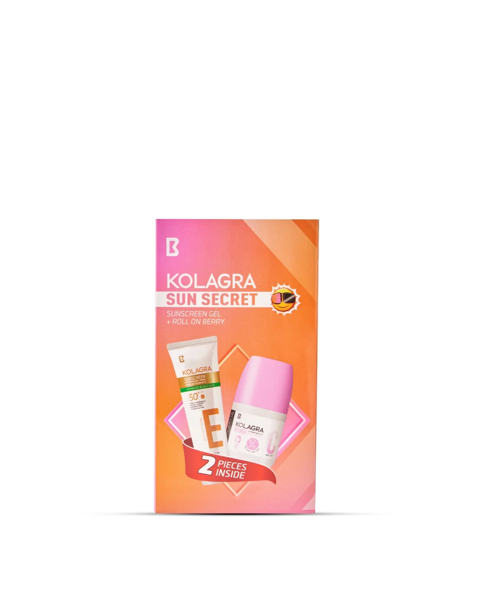 Biostream - Kolagra MulticolorSun secret promo pack Roll-on Berry 3*1 + Sunscreen gel cream 1