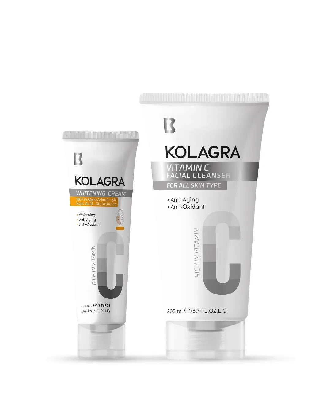 Biostream - Kolagra Offer Facial Wash+Whitening Cream 50+200ml 1