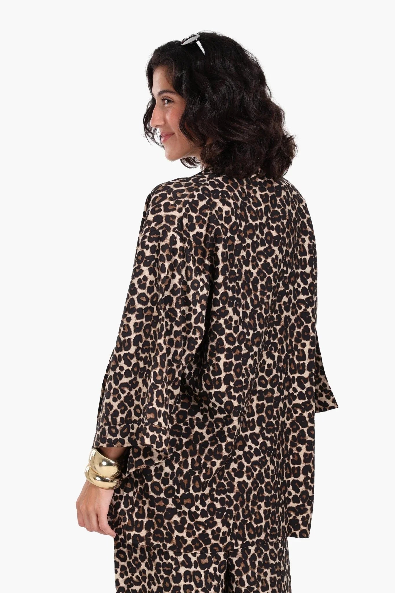 Leopard All Over Printed Kimono - Clue - Babazzaro