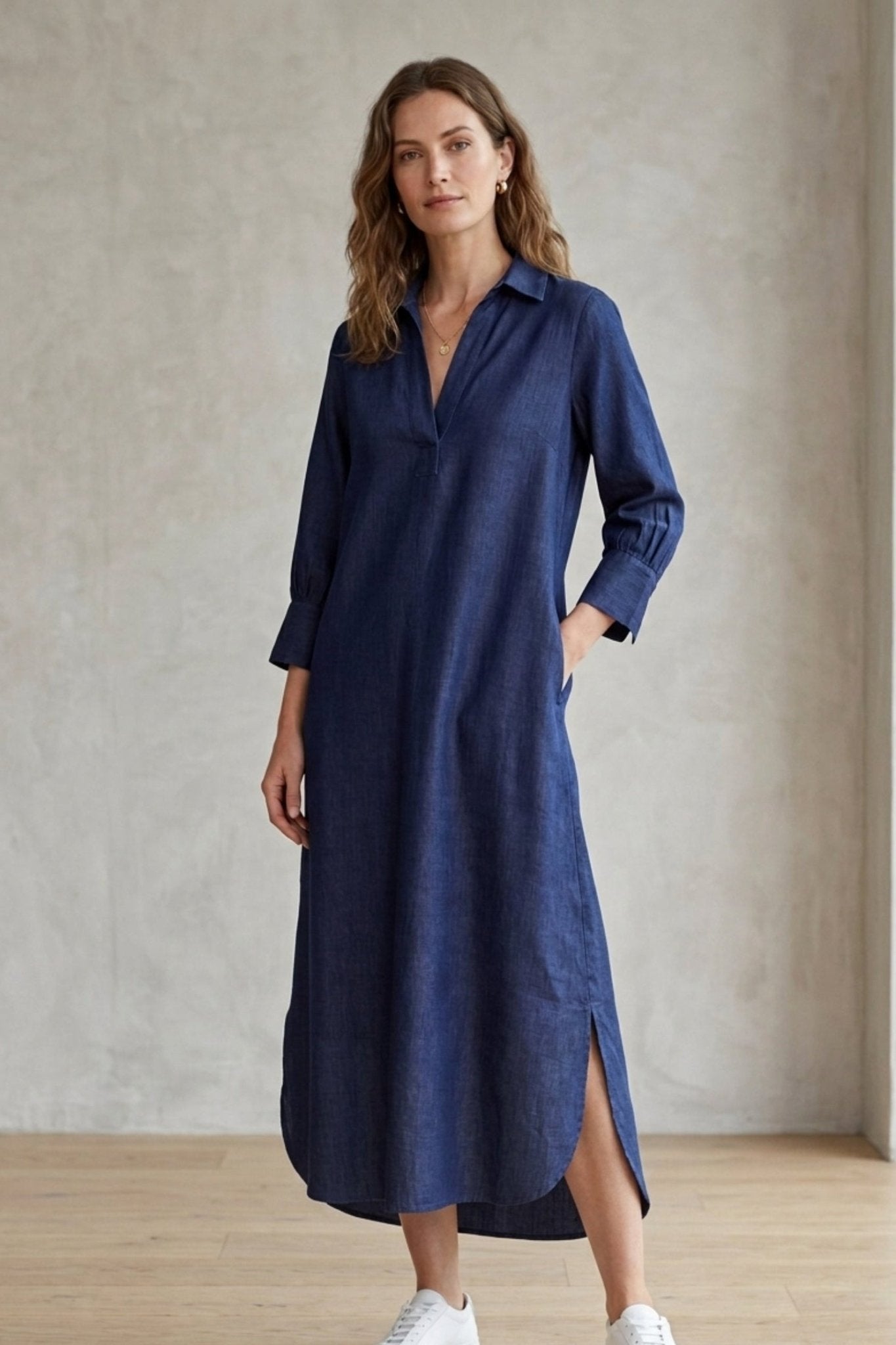 Lightweight Denim Dress - Clue - Babazzaro