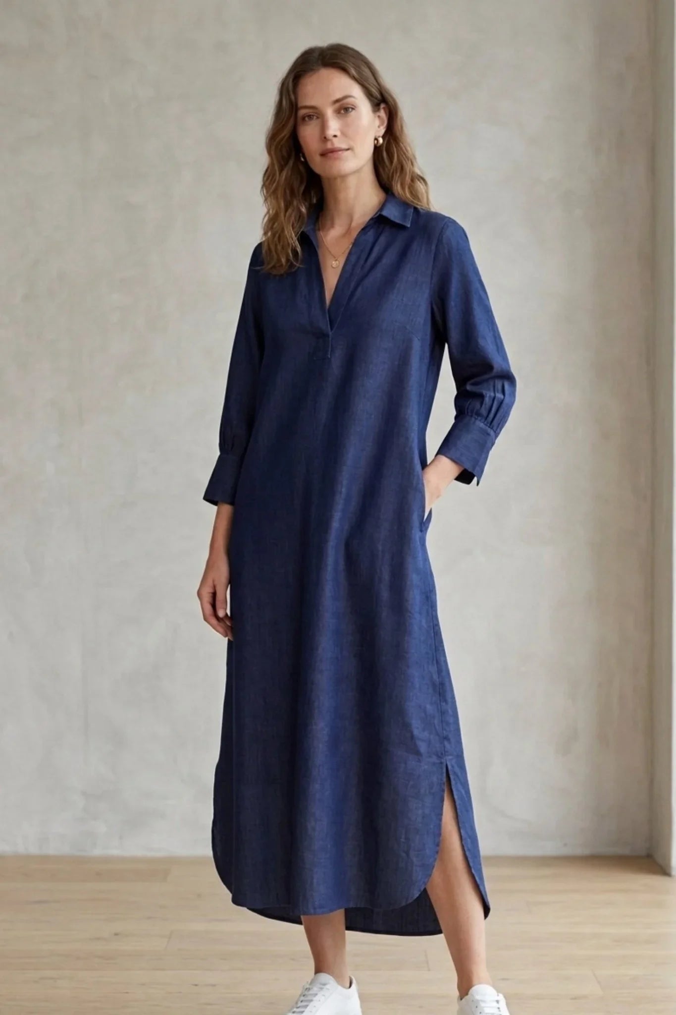 Lightweight Denim Dress - Clue - Babazzaro