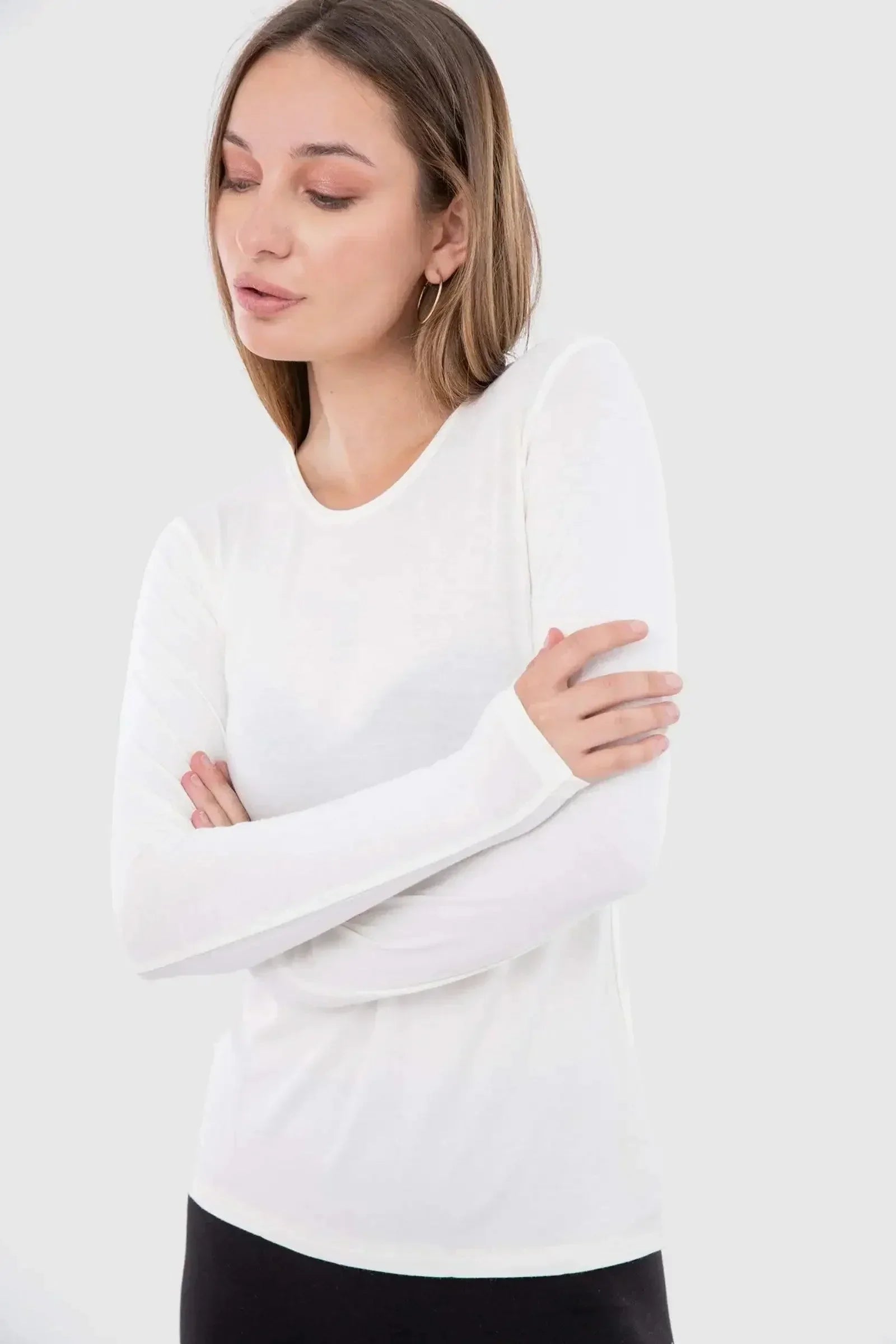 Carina - Long Sleeves Viscose Top 10