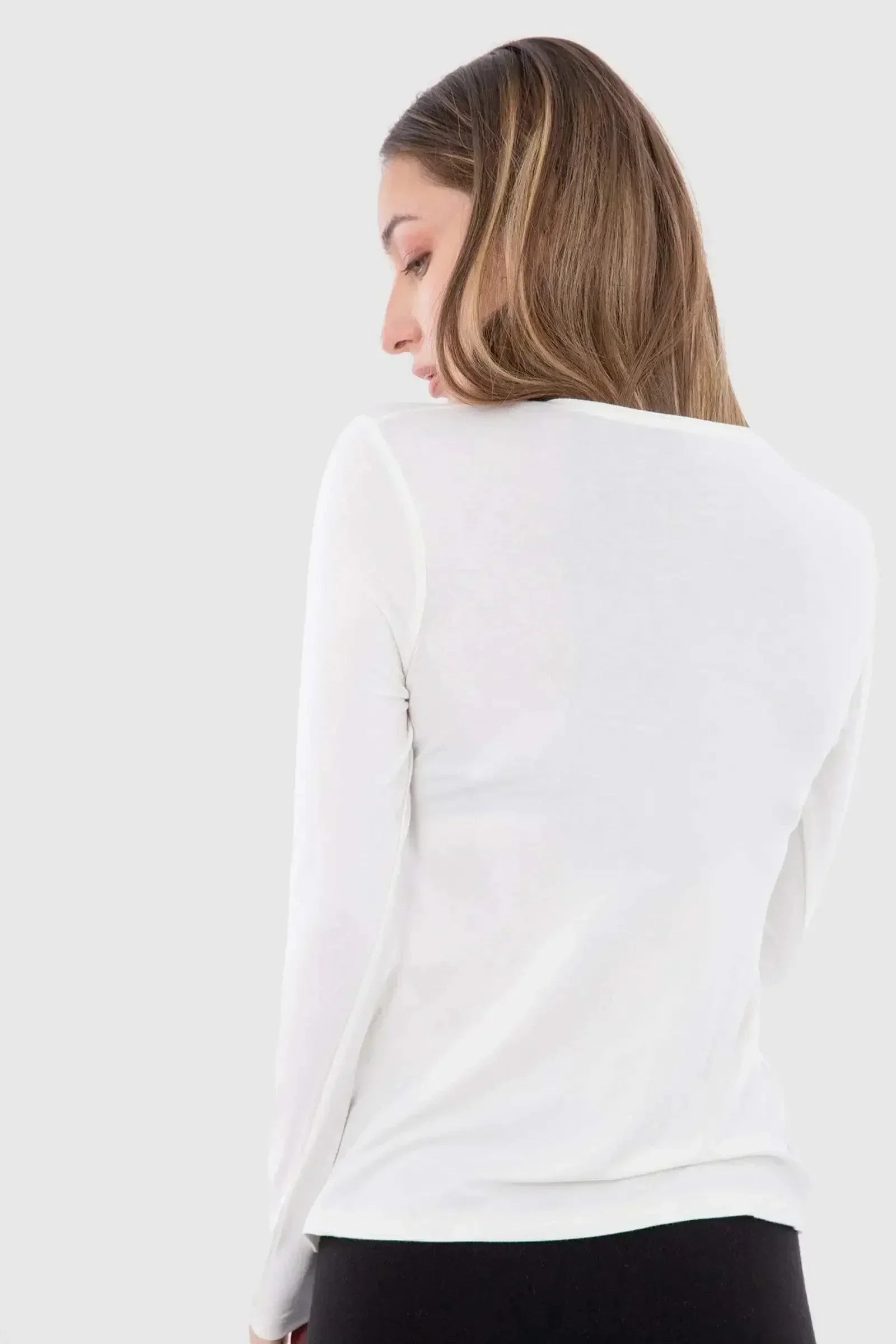 Carina - Long Sleeves Viscose Top 12