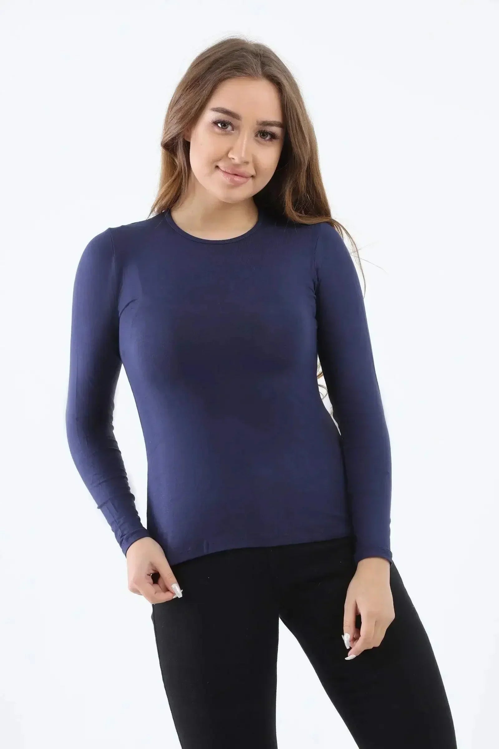 Carina - Long Sleeves Viscose Top 7