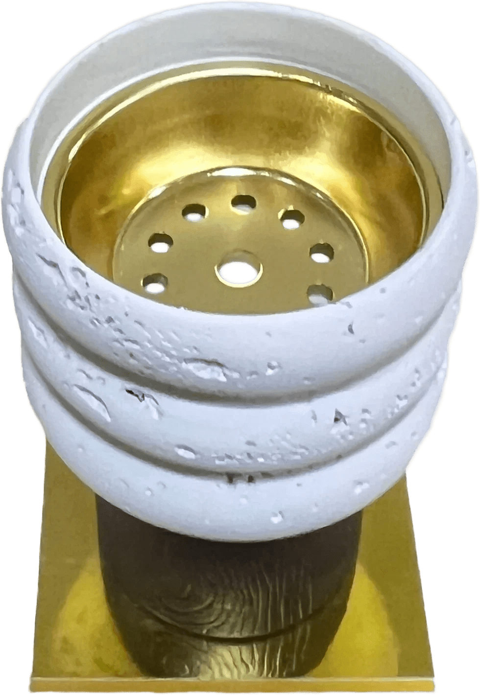 Minimal Ceramic Incense Burner – White & Brown - Urbantique - Babazzaro