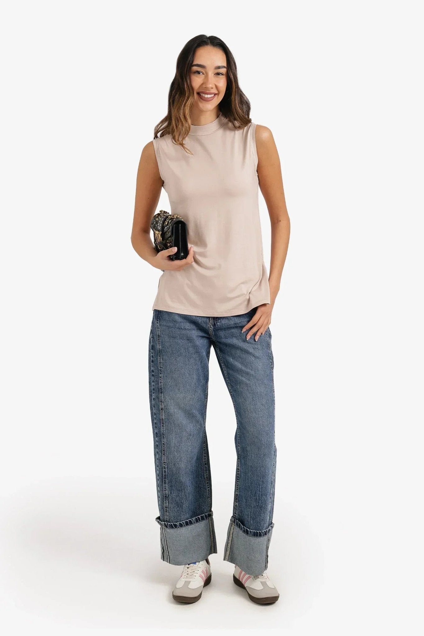 Mock - Neck T-Shirt - Carina - Babazzaro