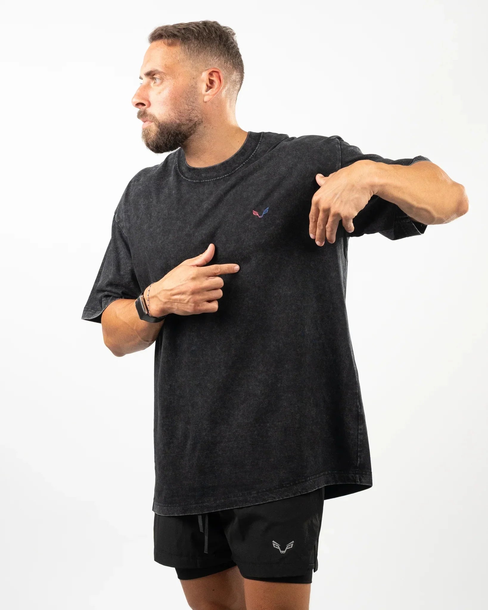 Neon Wolf Design Oversized T-Shirt Men - Bfeerce - Babazzaro