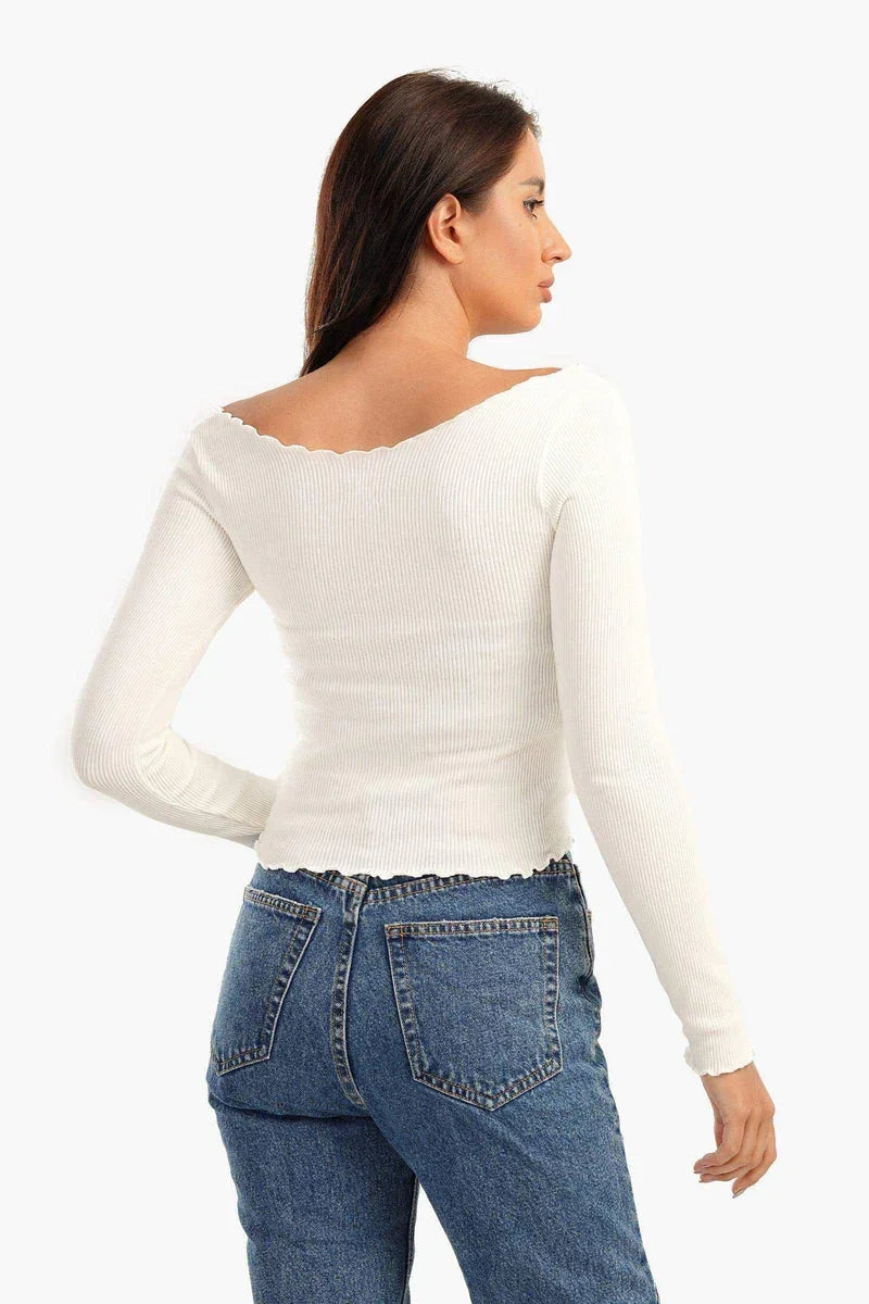 Off Shoulder Frilled Top - Carina 8