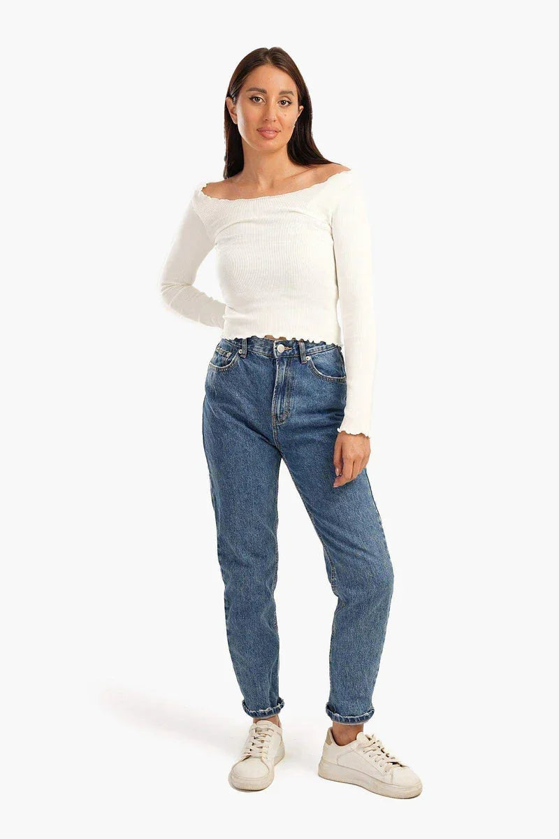 Off Shoulder Frilled Top - Carina 14
