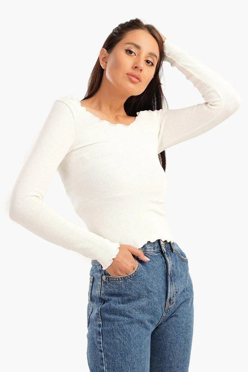 Off Shoulder Frilled Top - Carina 5