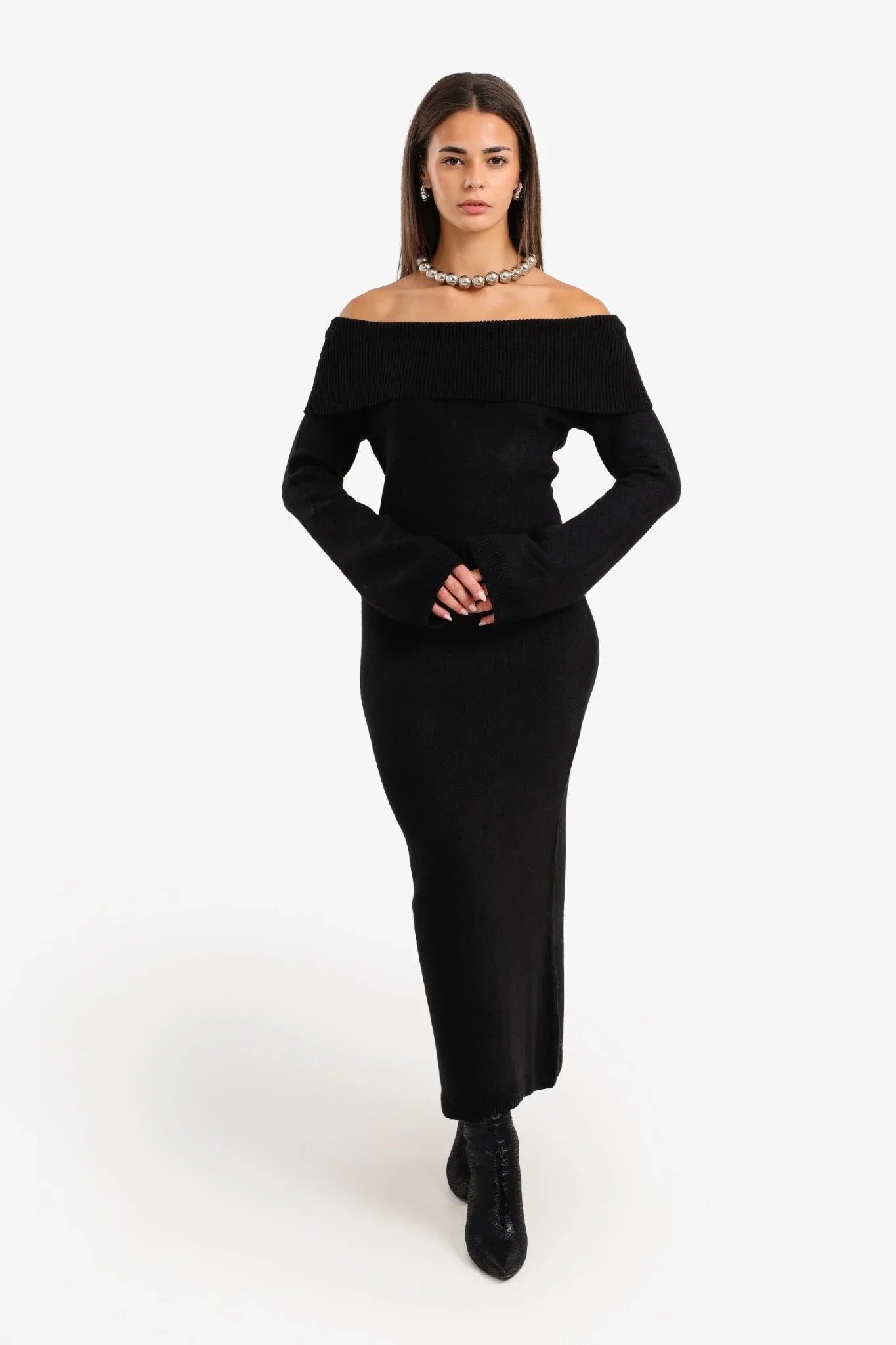 Off Shoulder Maxi Dress - Clue - Babazzaro