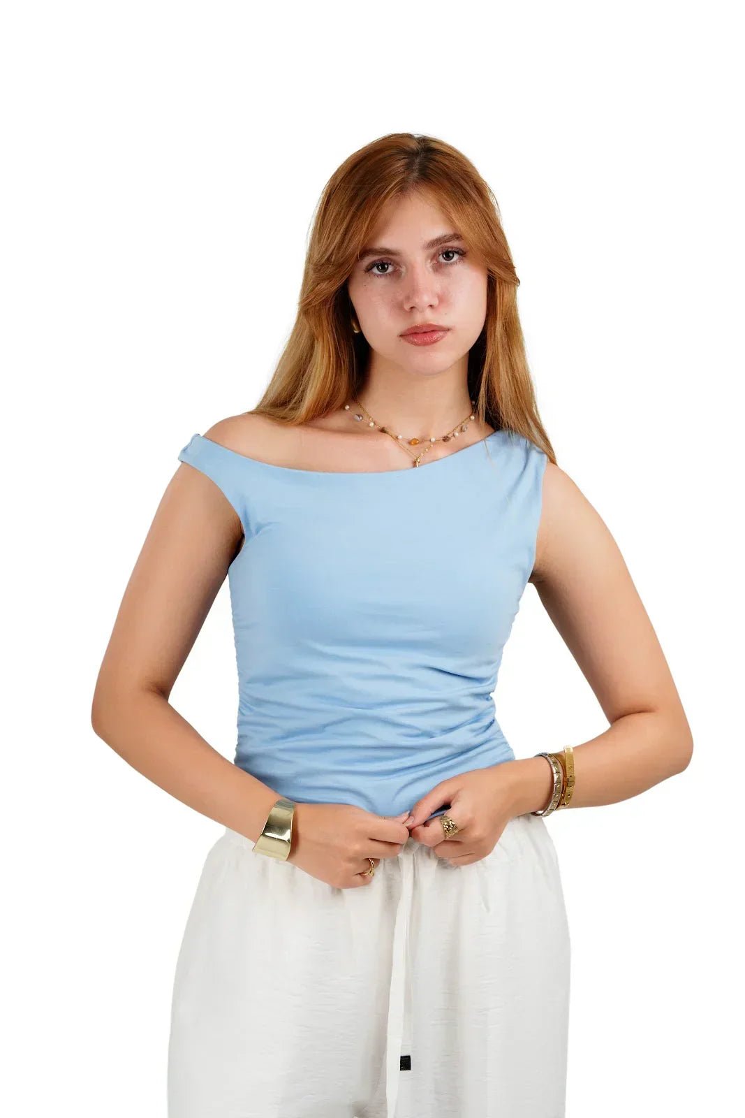 One shoulder top black - Plein De Vie - Babazzaro
