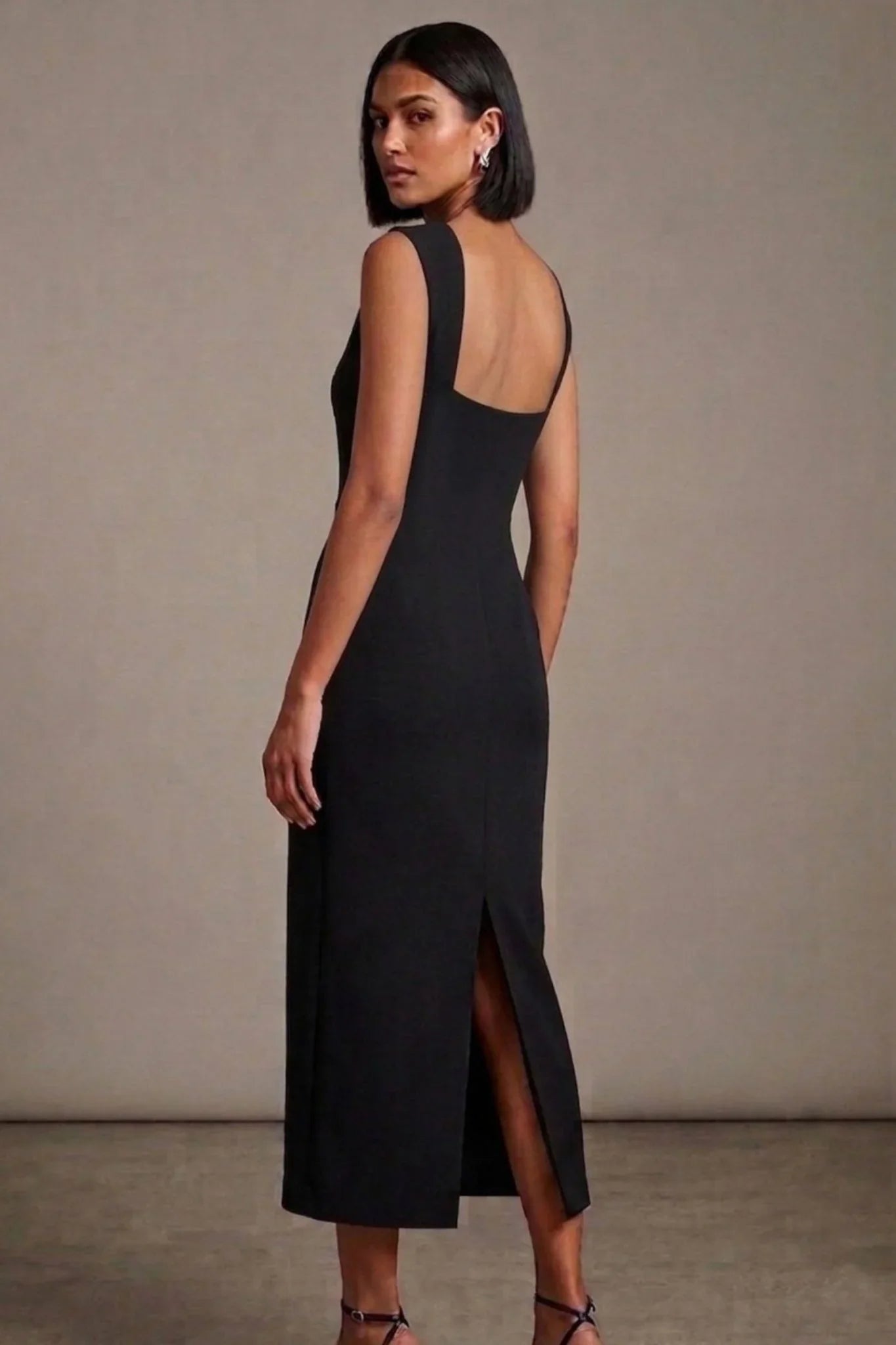 Open - Back Midi Dress - Clue - Babazzaro
