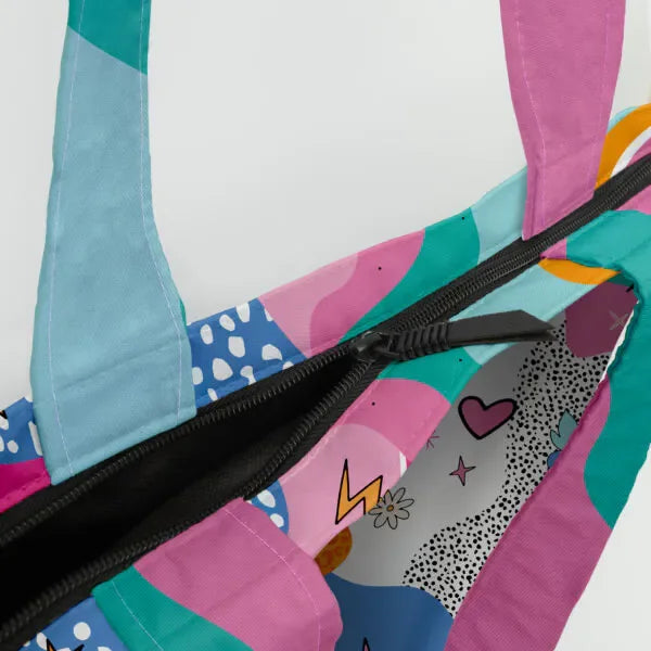 Covery - Pink Eyes Totebag Hand Printed 4