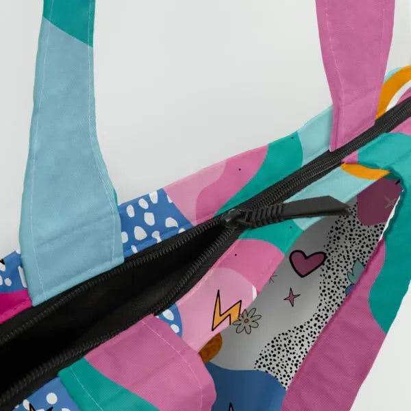 Pink Eyes Totebag Hand Printed - Covery - Babazzaro