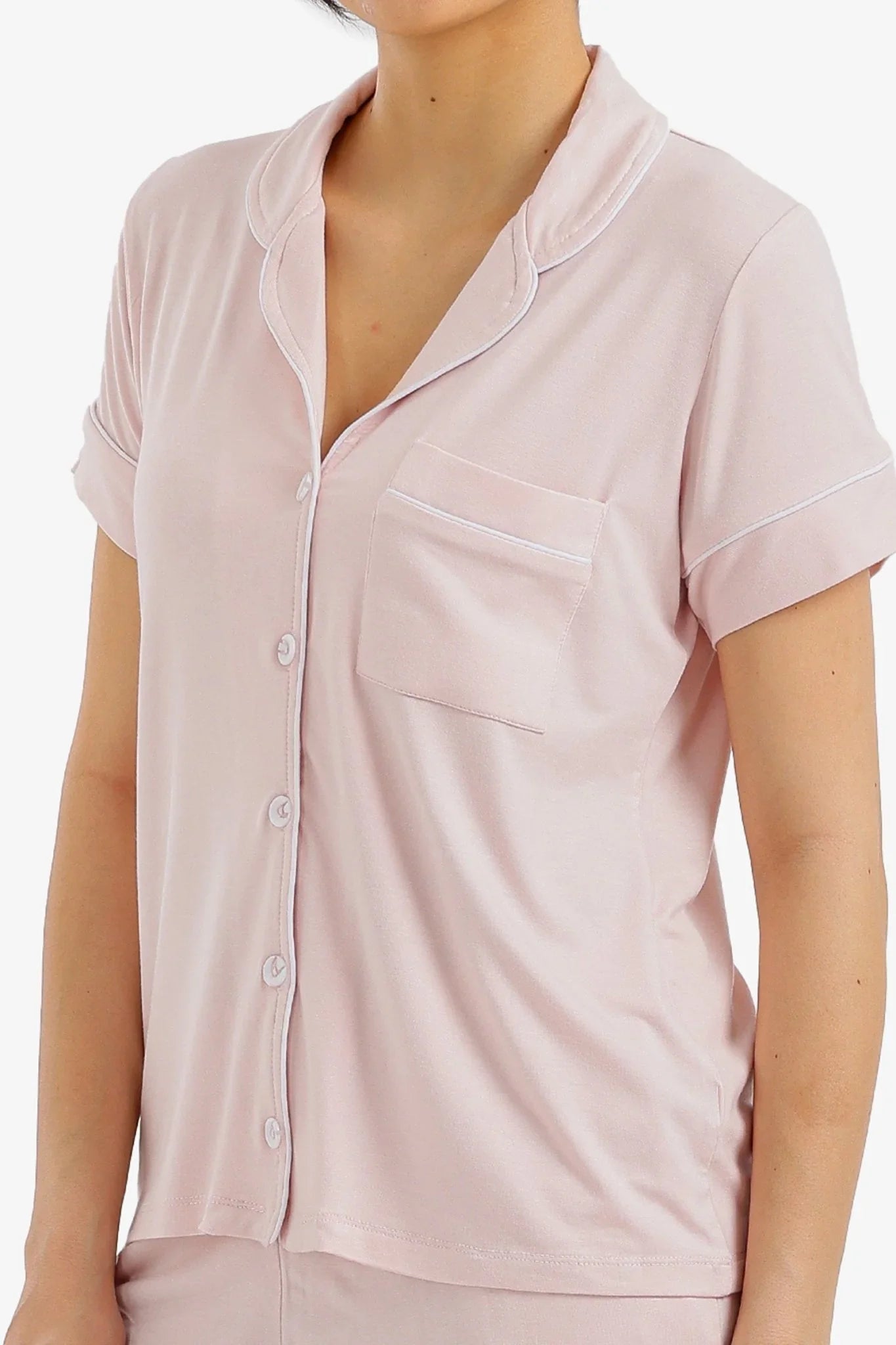 Piped Short Pyjama Set - Carina - Babazzaro