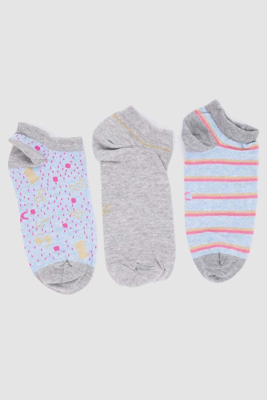 Carina - Printed Ankle Socks - 3 Pairs 1