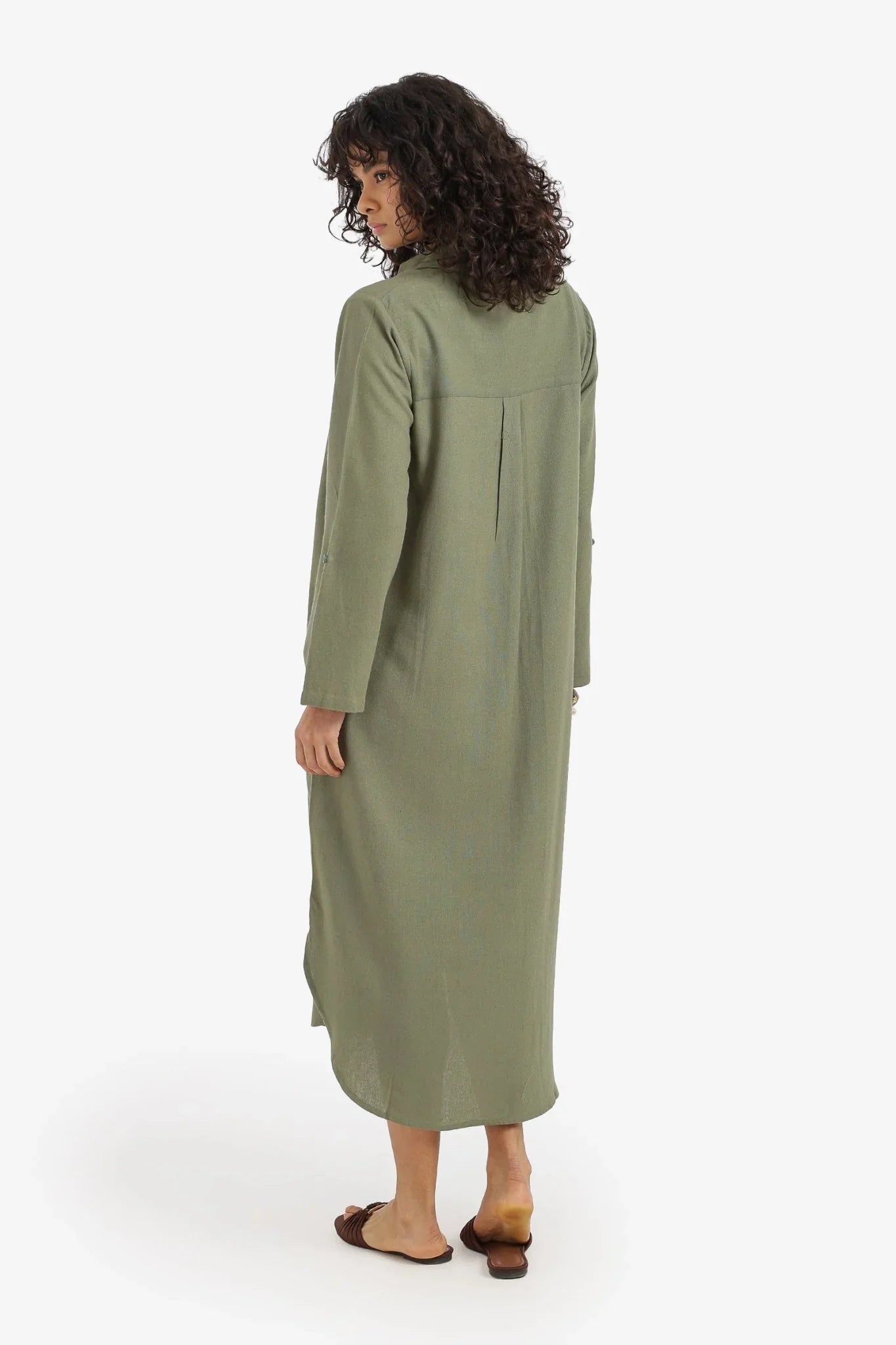 Relaxed Button Down Dress - Clue - Babazzaro