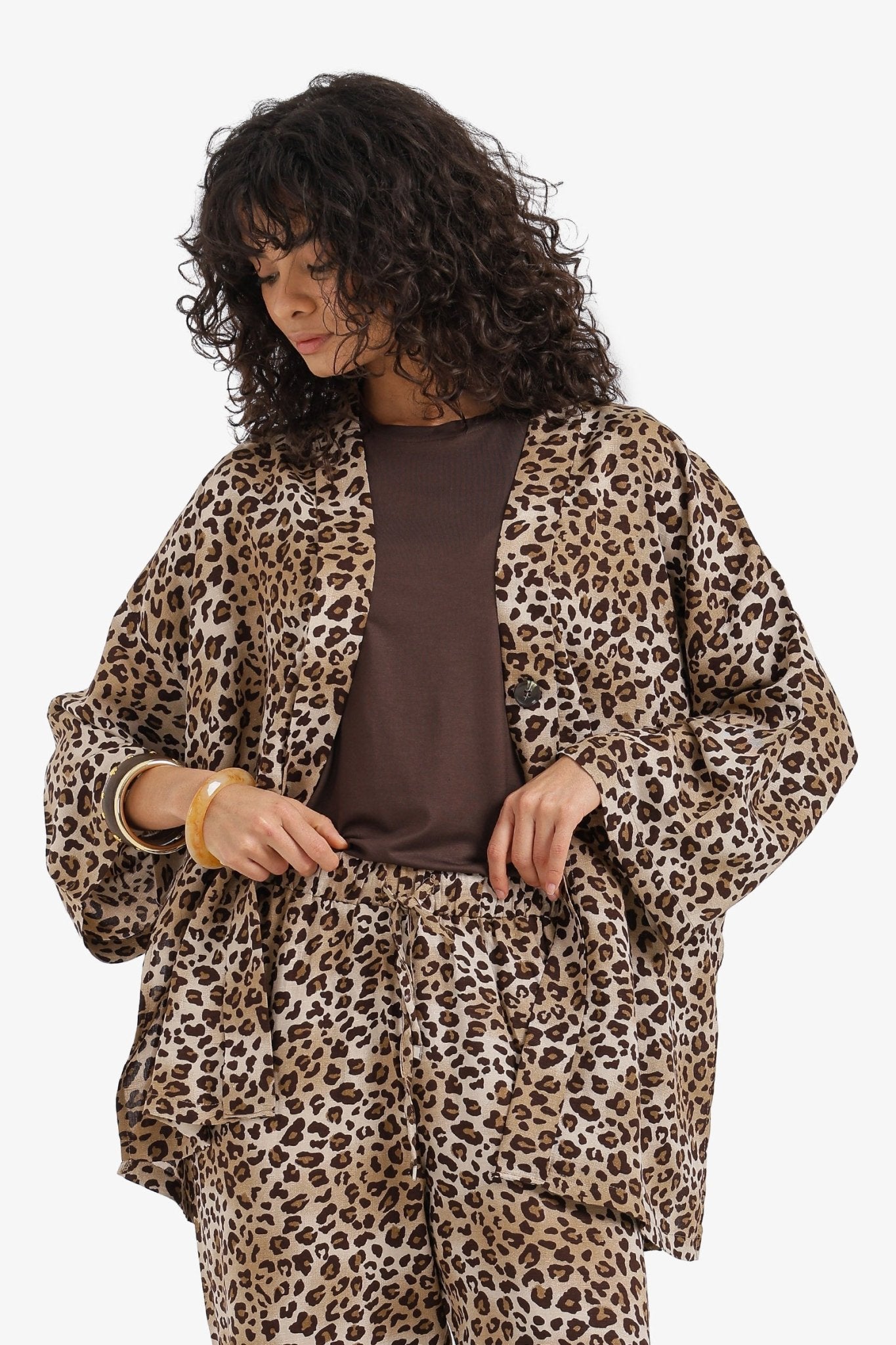 Relaxed Leopard Cardigan - Clue - Babazzaro