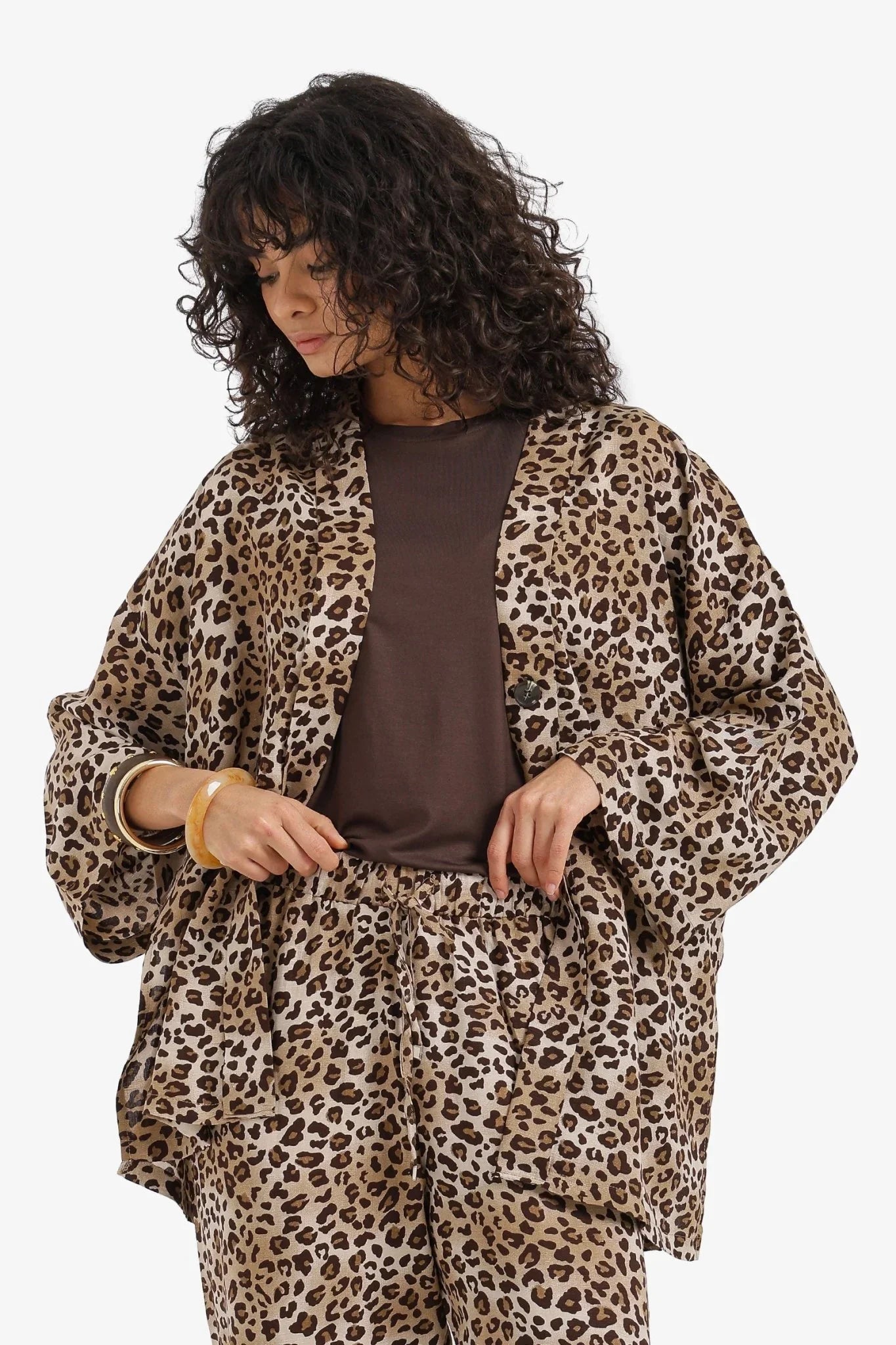 Relaxed Leopard Cardigan - Clue - Babazzaro