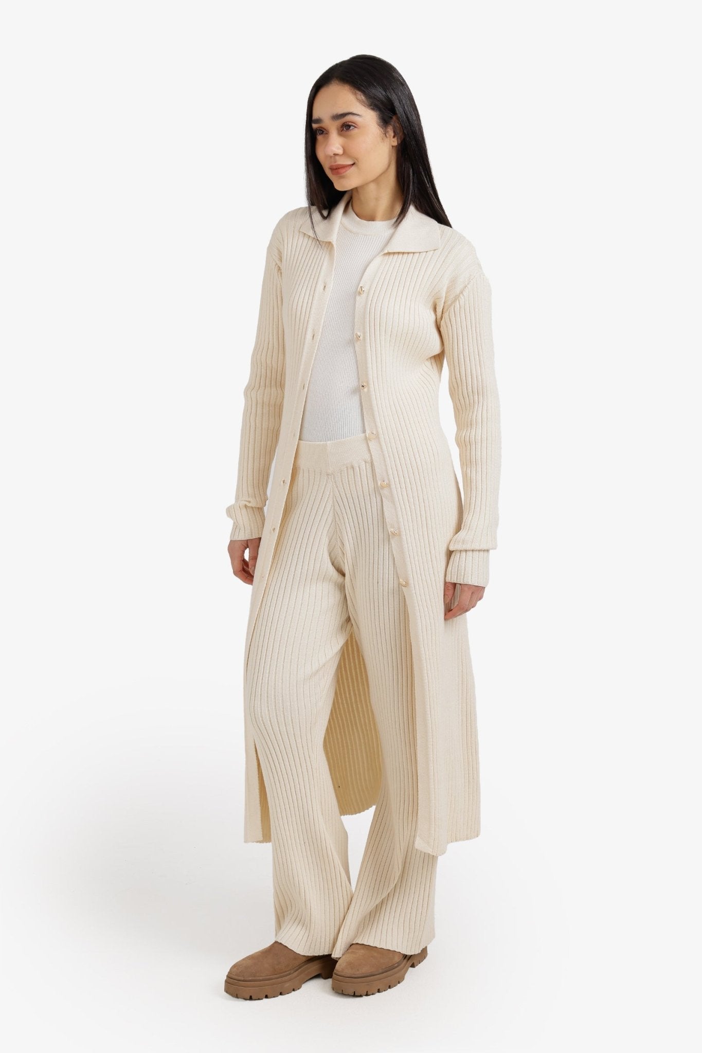 Ribbed Midi Cardigan - Clue - Babazzaro
