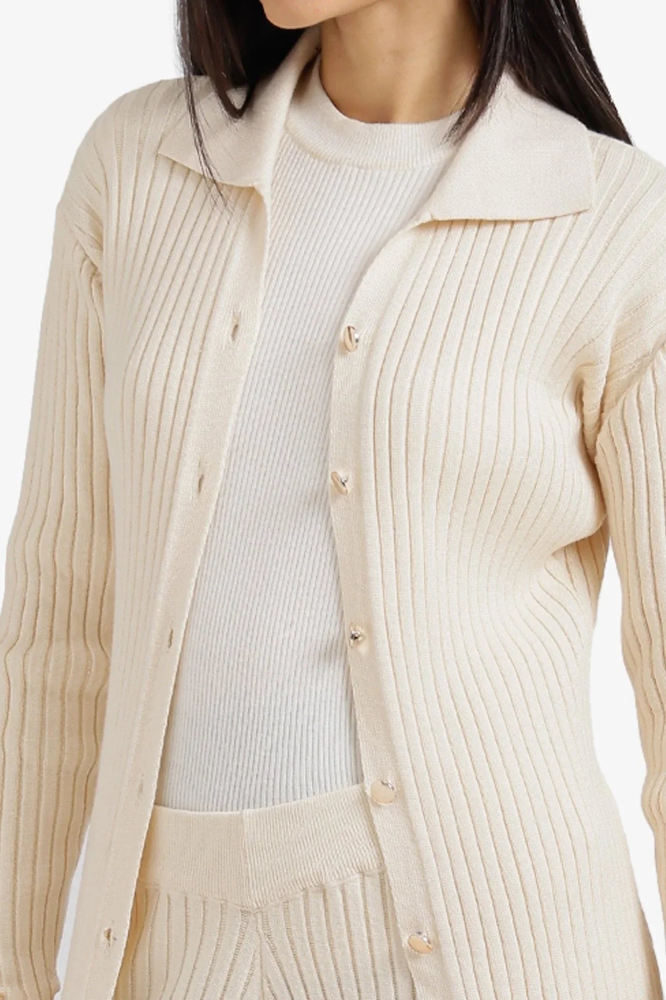 Ribbed Midi Cardigan - Clue - Babazzaro