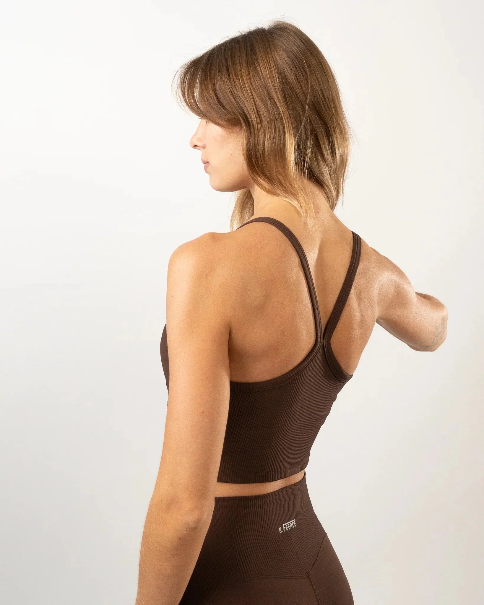 Ribbed Performance Tank – Chocolate Brown - Bfeerce - Babazzaro