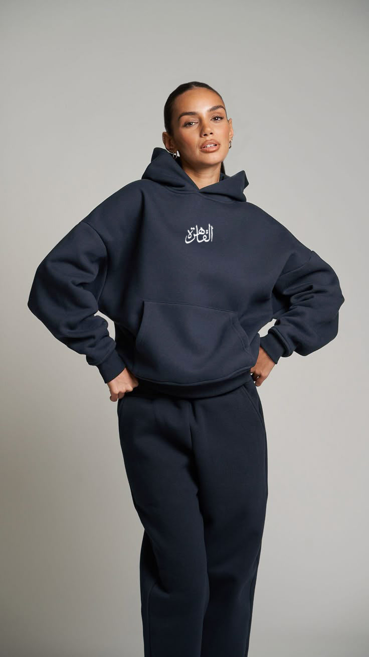 Al Kahira Unisex Oversized Hoodie - Dark Grey W - NAS Trends 3