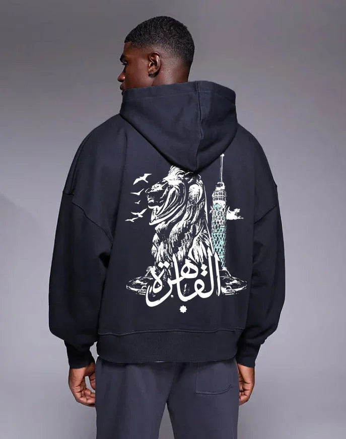 Al Kahira Unisex Oversized Hoodie - Dark Grey M - NAS Trends 4