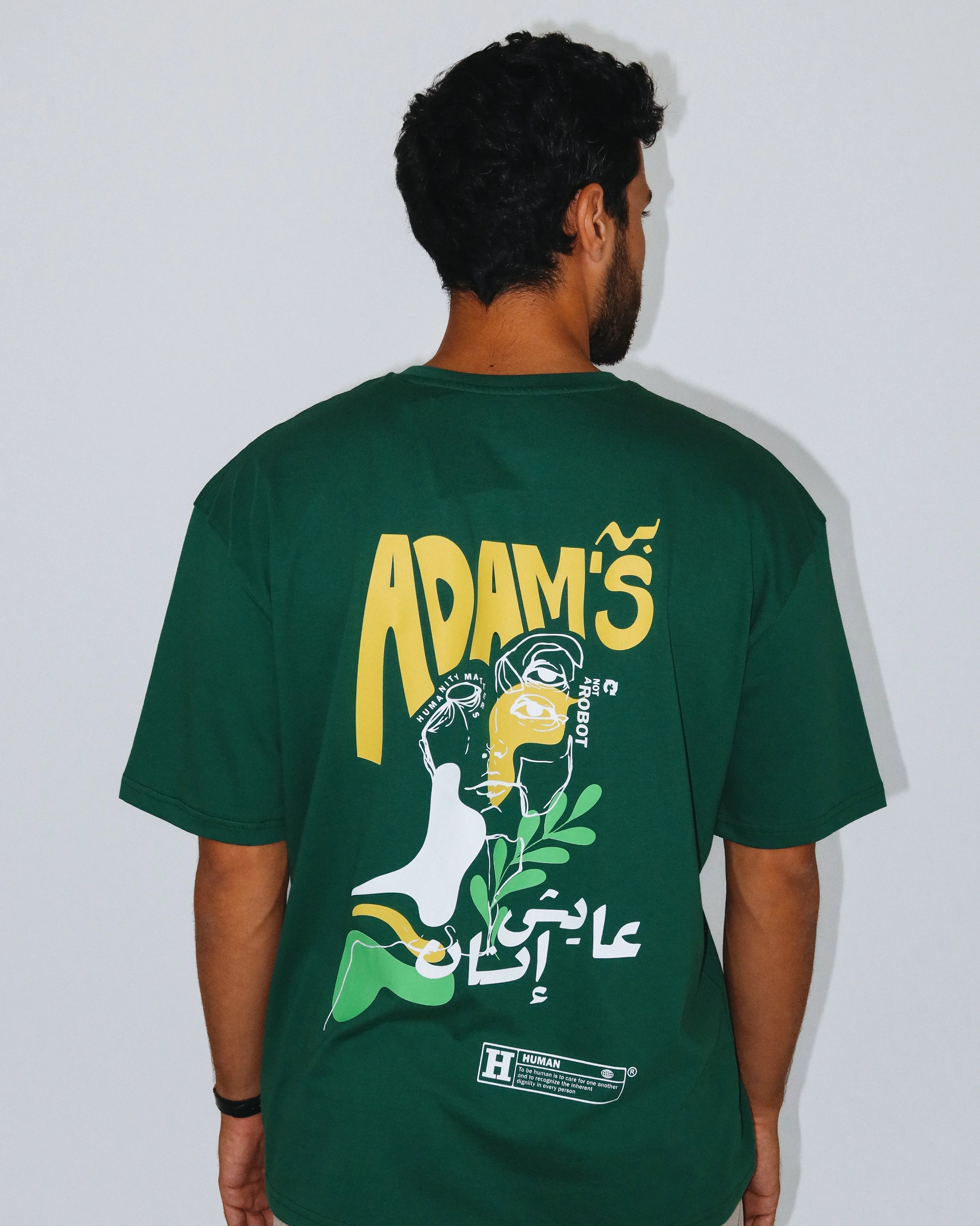 Adams Men Oversized SS T-Shirt - Green - NAS Trends 2