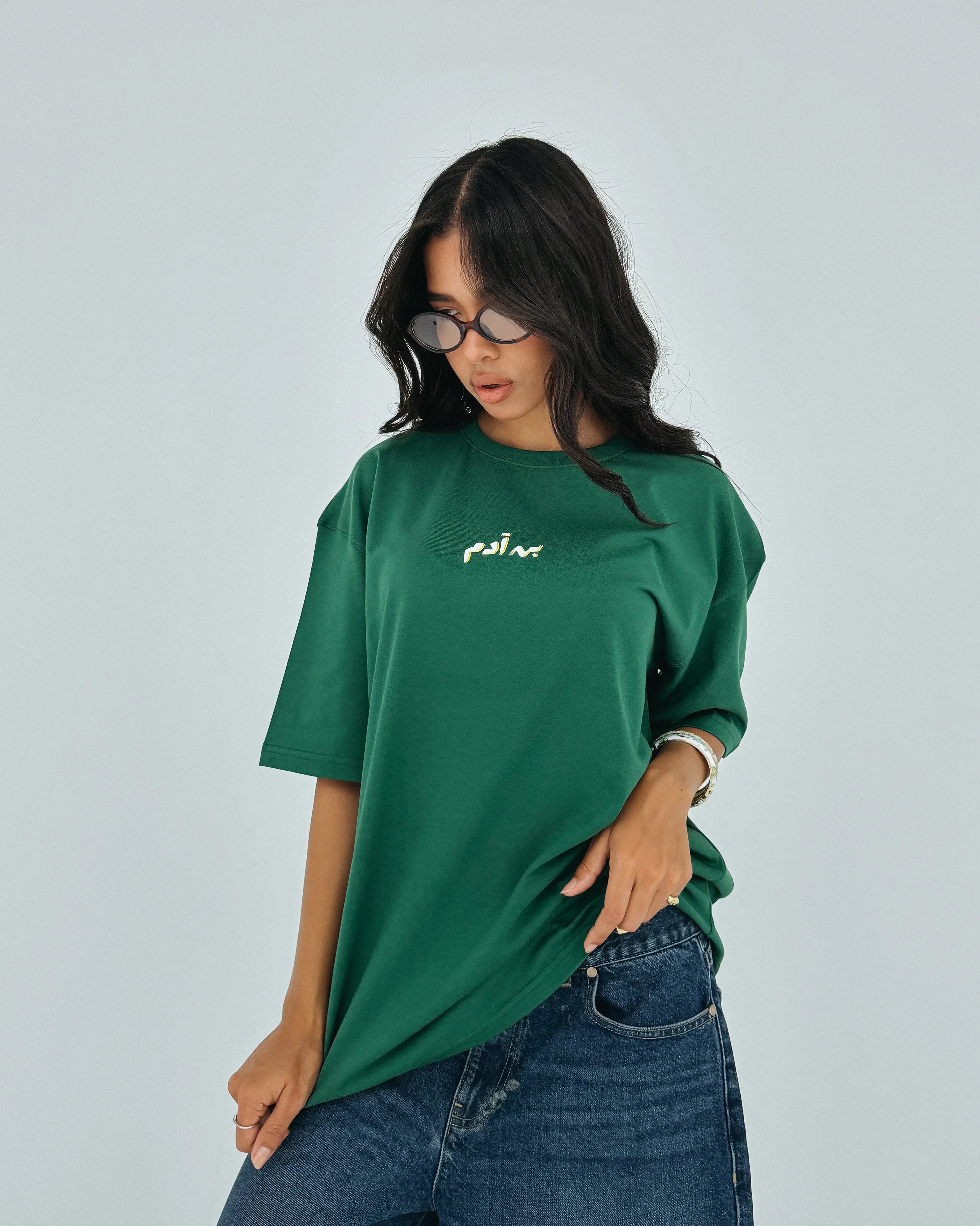Adams Women Oversized SS T-Shirt - Green - NAS Trends 3