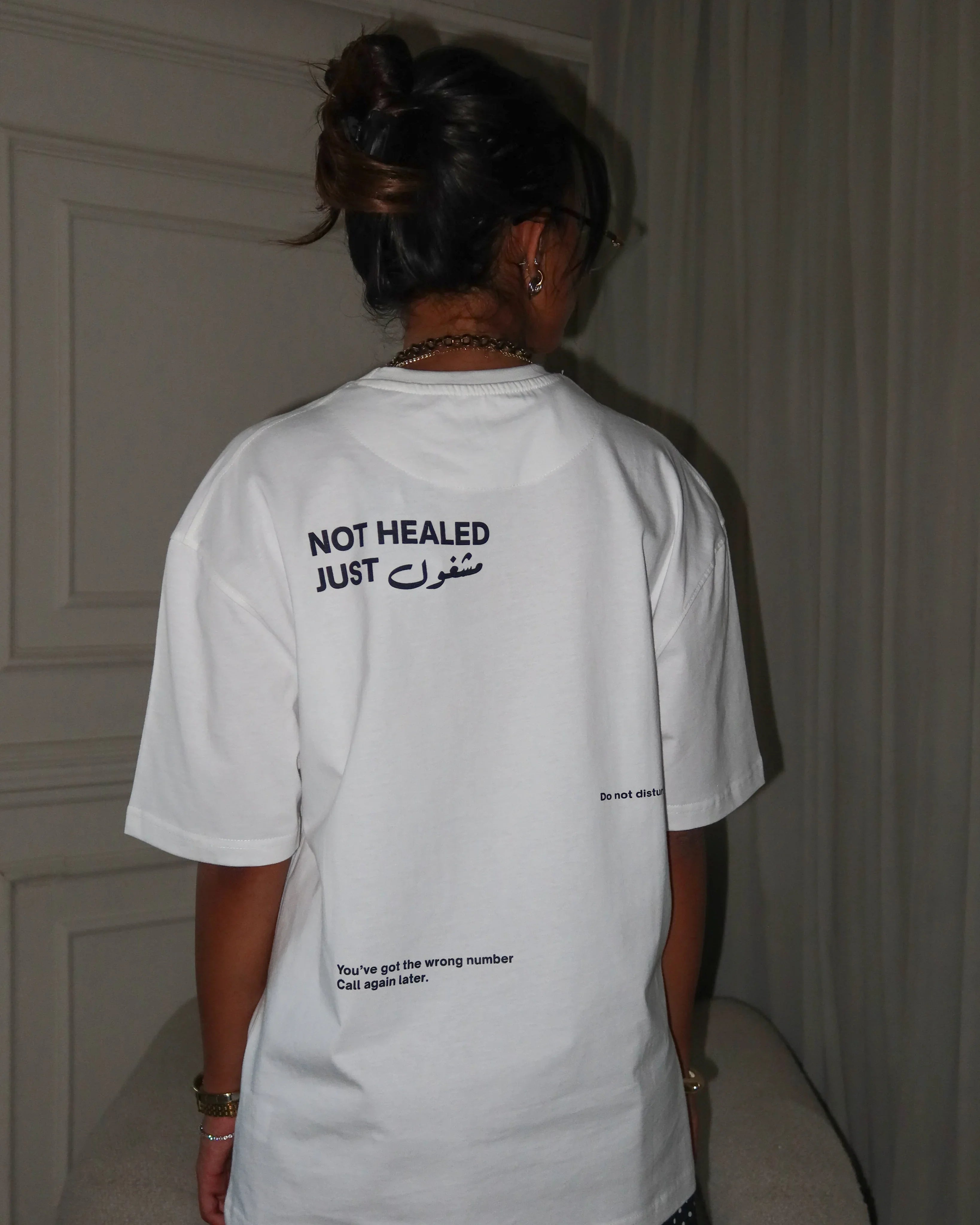 Not Healed Women Oversized SS T-Shirt - Off White - NAS Trends 2