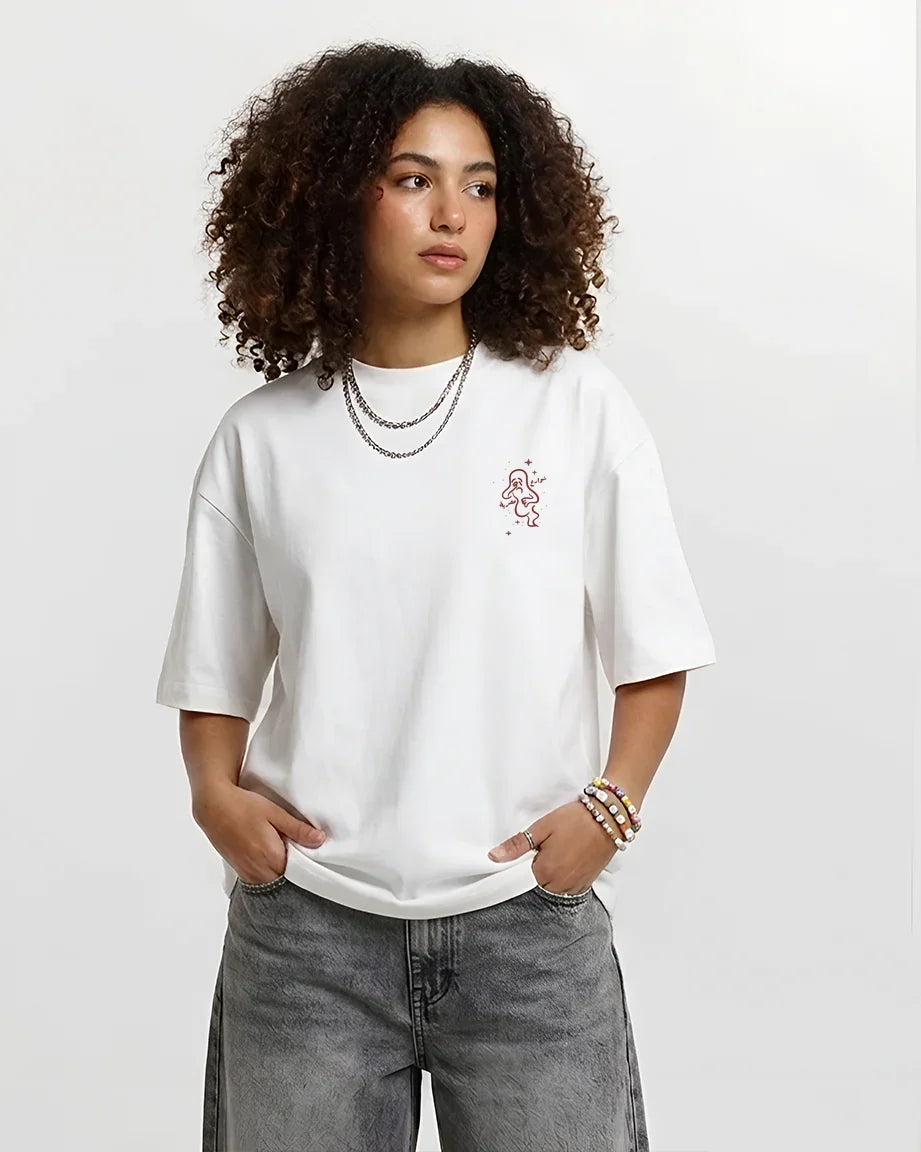 Ele Ekhtasho Mato Women Oversized SS T-Shirt - Off White - NAS Trends 2