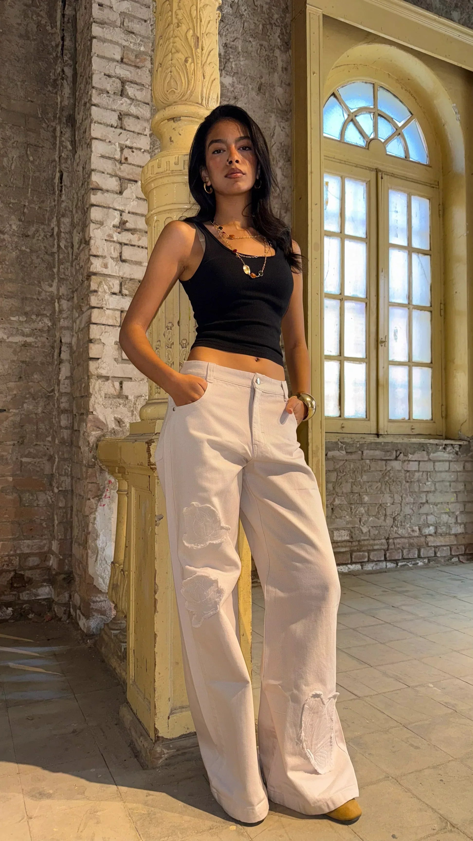 Blooming Strength Beige Pants - Callista 9