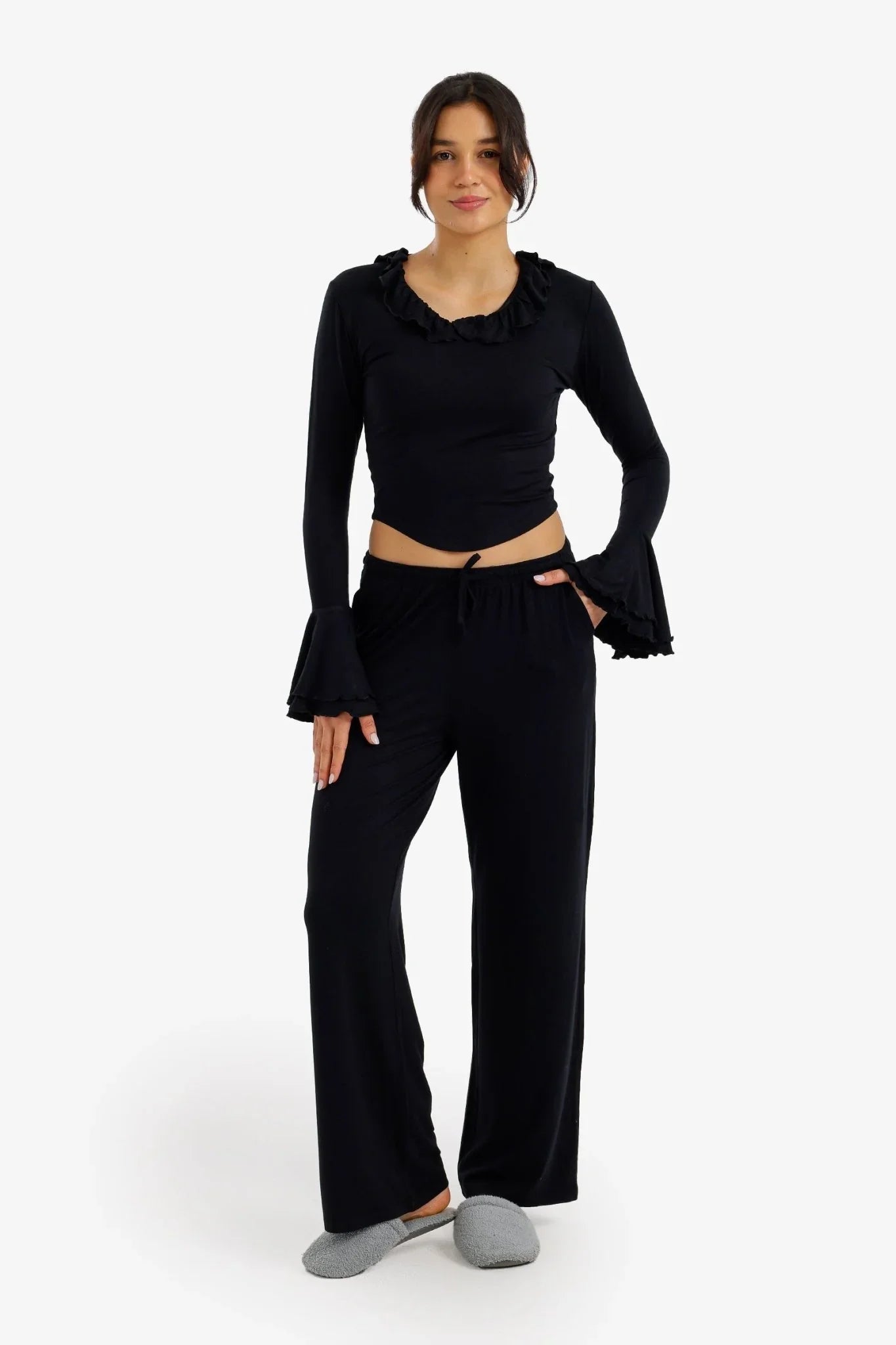Ruffle - Trim Pyjama Set - Carina - Babazzaro