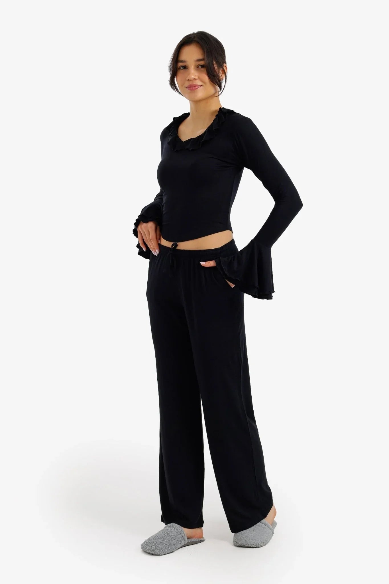 Ruffle - Trim Pyjama Set - Carina - Babazzaro
