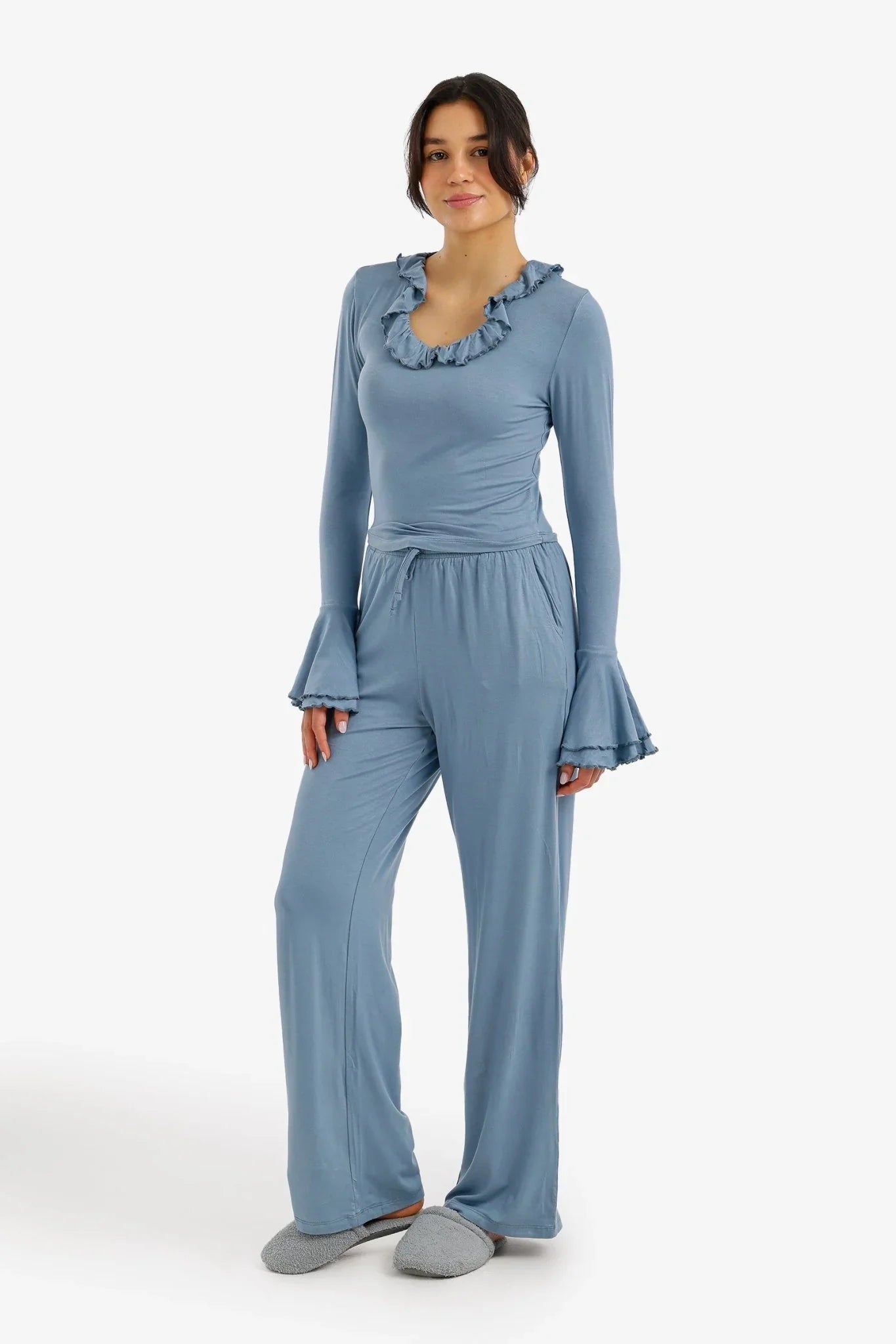 Ruffle - Trim Pyjama Set - Carina - Babazzaro