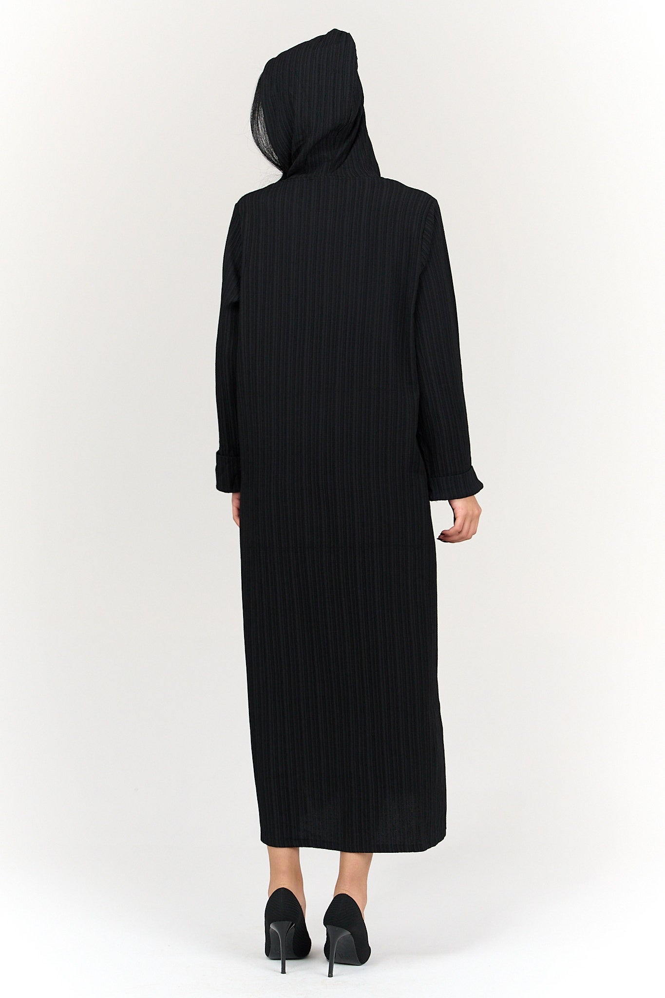 Self Pattern Hooded Dress - Clue - Babazzaro
