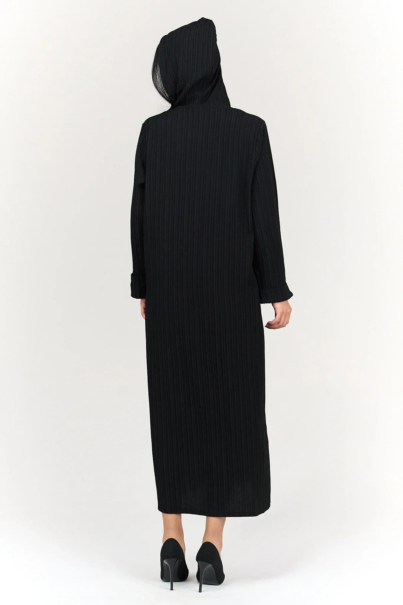 Self Pattern Hooded Dress - Clue - Babazzaro