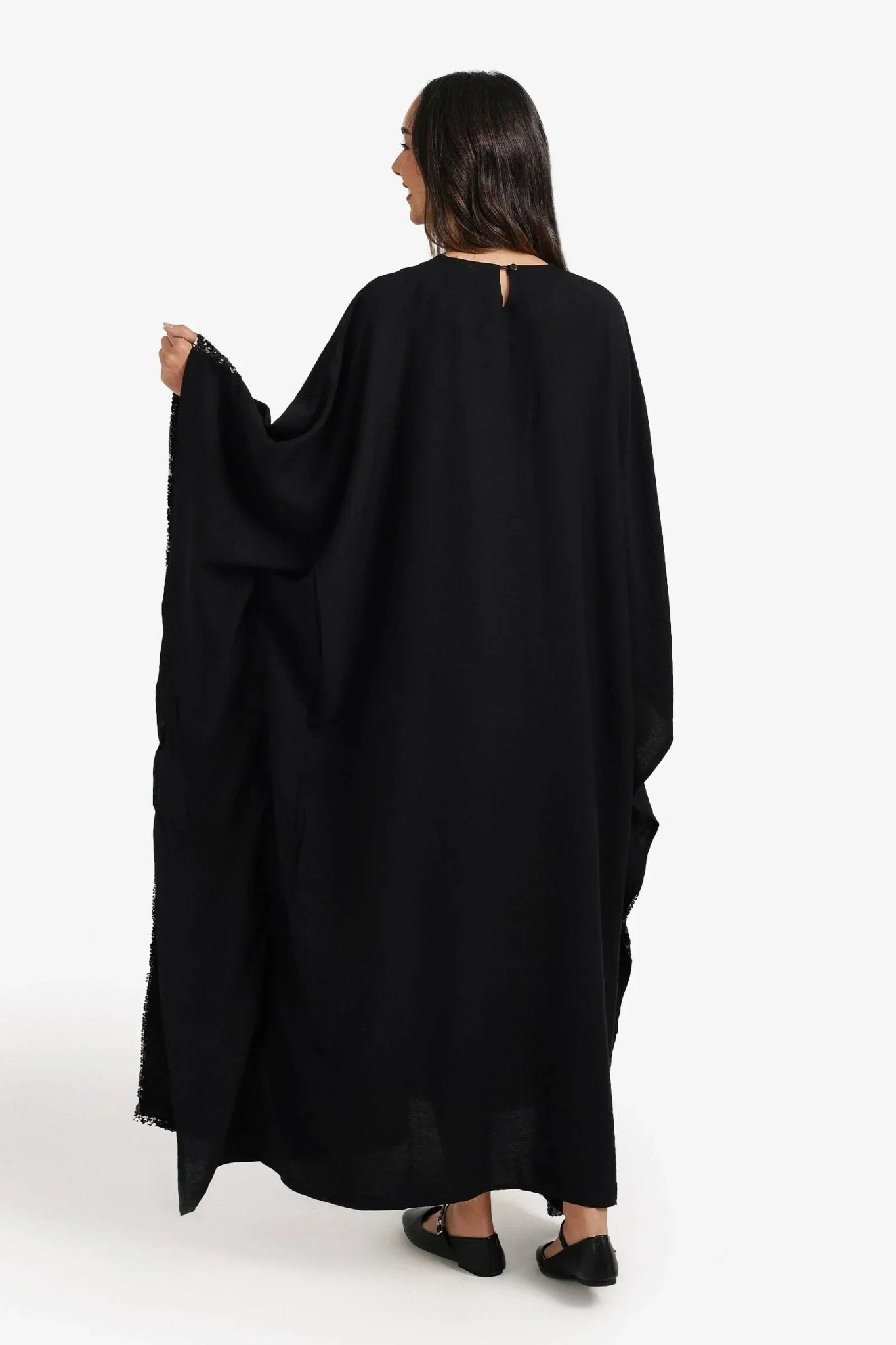 Sequin - Trimmed Abaya - Carina - Babazzaro