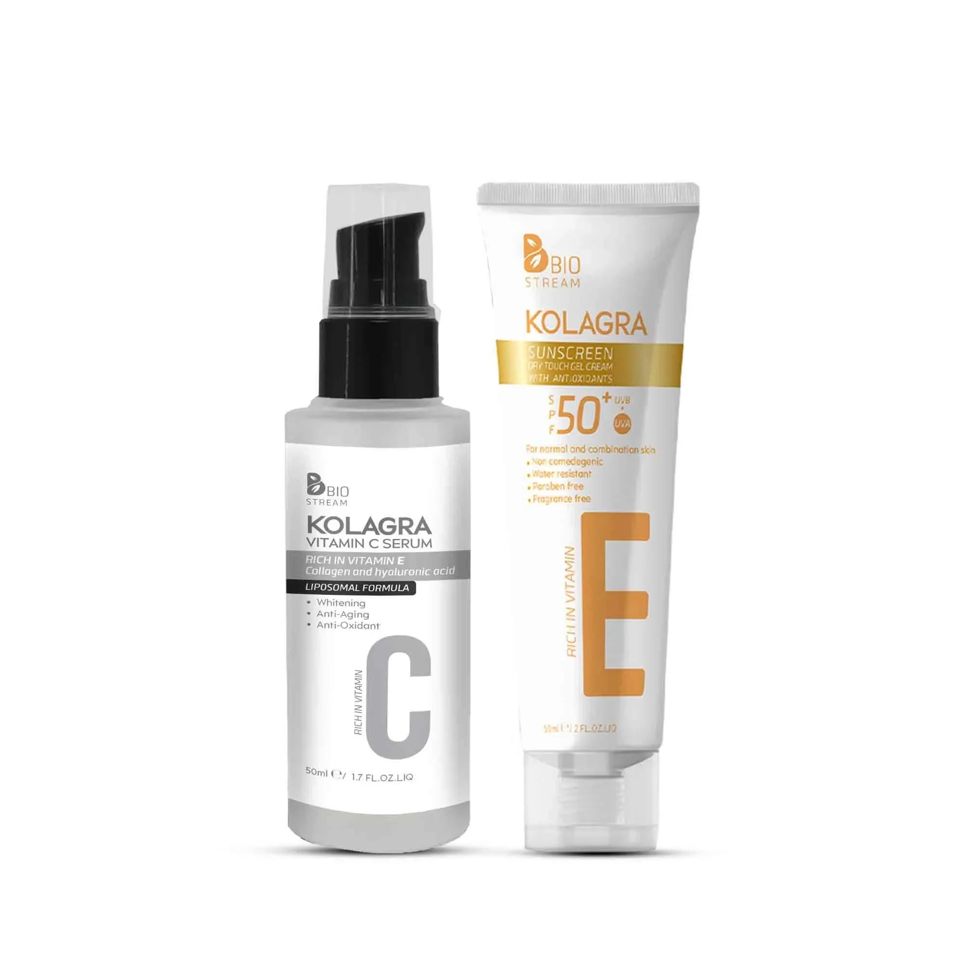 Kolagra Kolgara Offer Vitamin C Serum 30 ml + Sunscreen Gel cream - Biostream 1