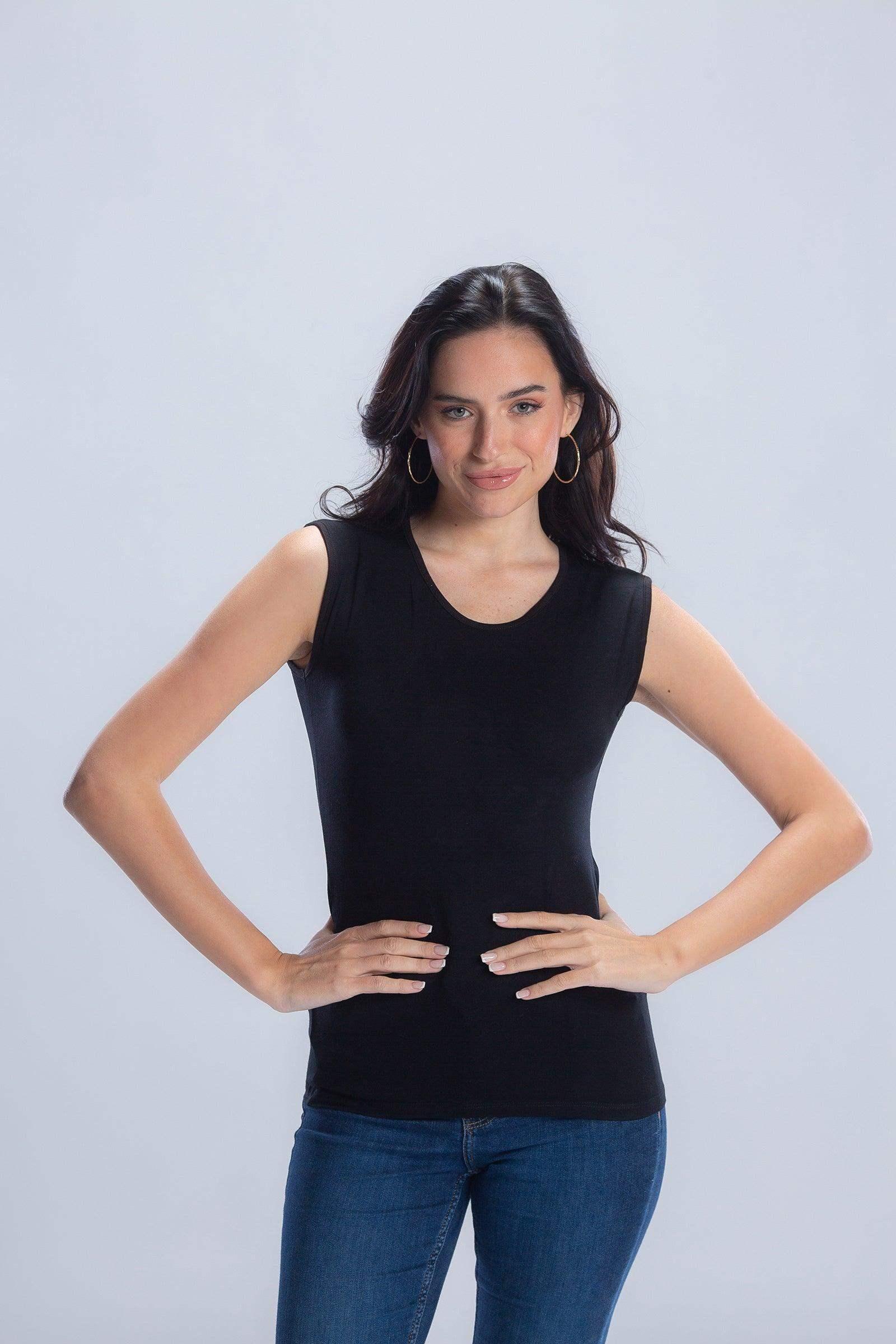 Carina - Sleeveless Crew Neck Top 16