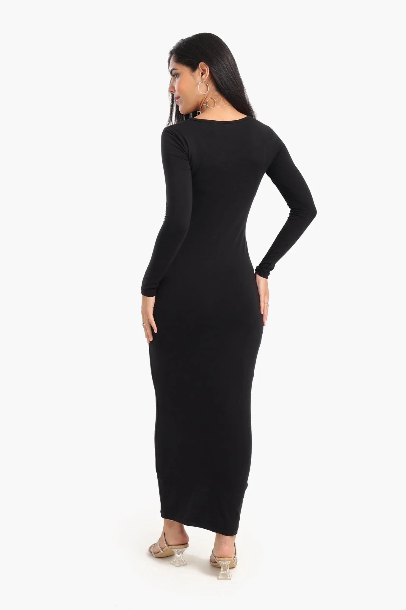Slim Fit Cotton Blend Dress - Clue - Babazzaro