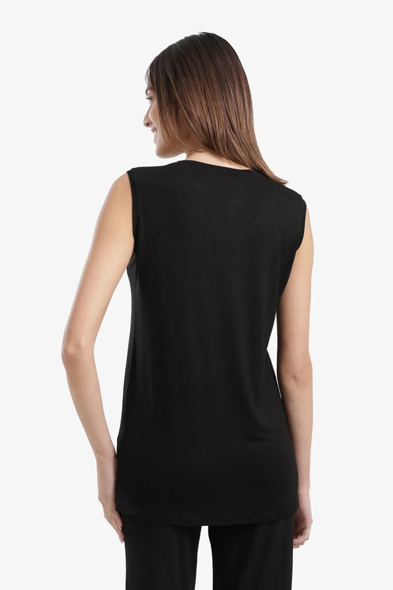 Slim Fit Sleeveless T-Shirt - Carina - Babazzaro