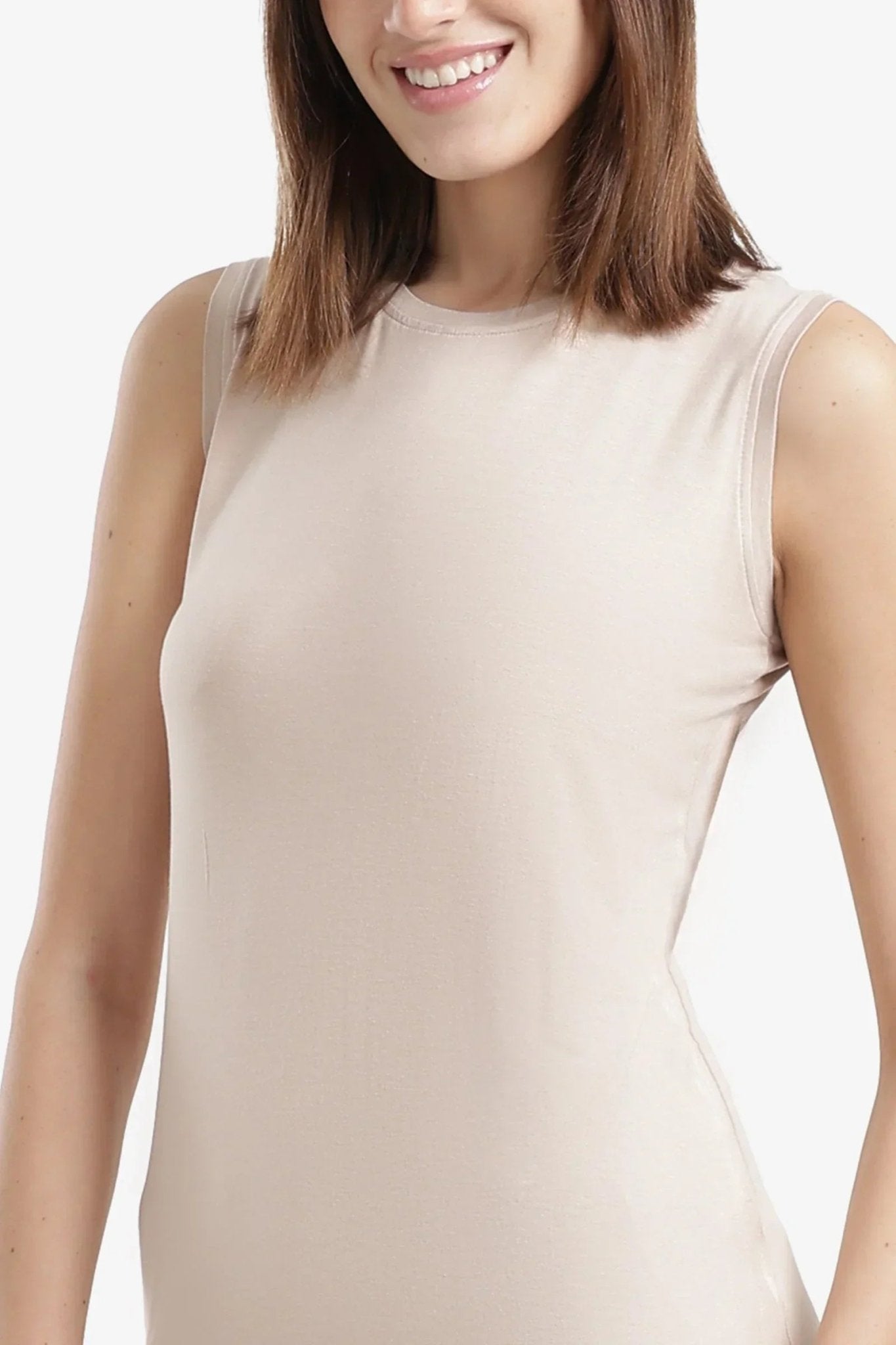 Slim Fit Sleeveless T-Shirt - Carina - Babazzaro