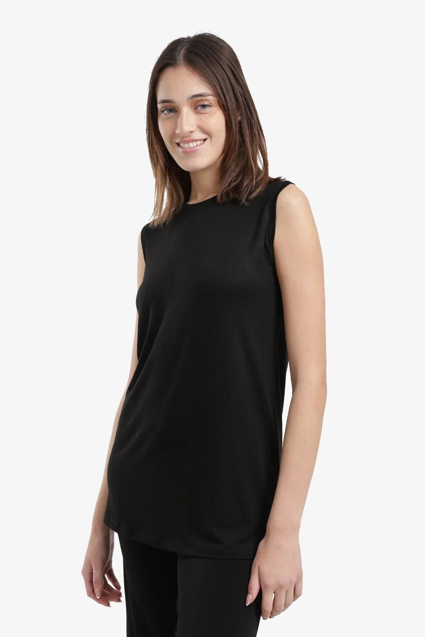 Slim Fit Sleeveless T-Shirt - Carina - Babazzaro