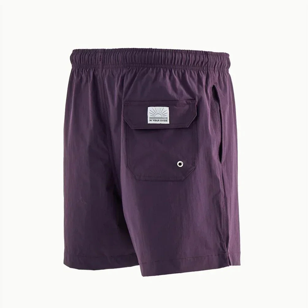 Solid Purple Swim Shorts - In your shoe - Babazzaro